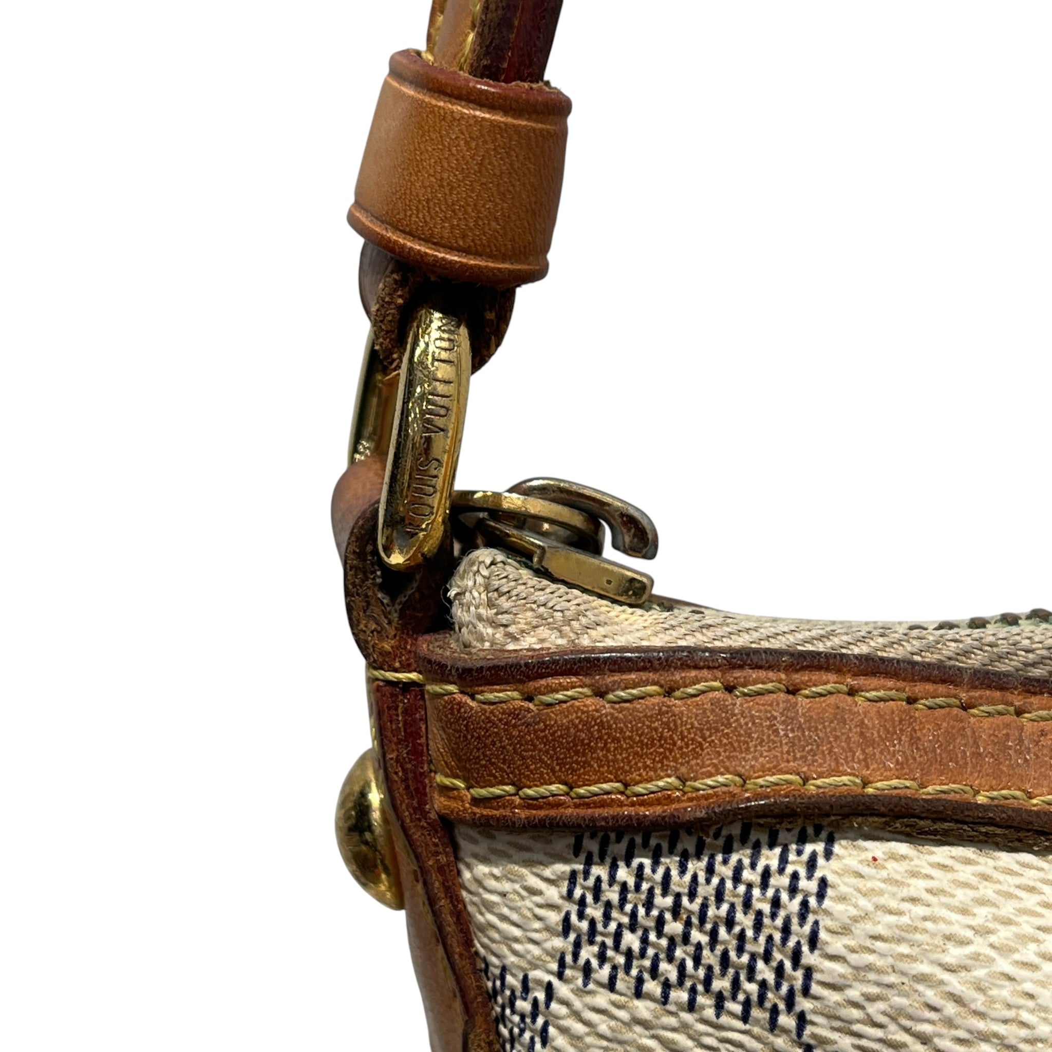 LOUIS VUITTON/Cross Body Bag/Gingham Check/Leather/CRM/azur siracusa pm view 9