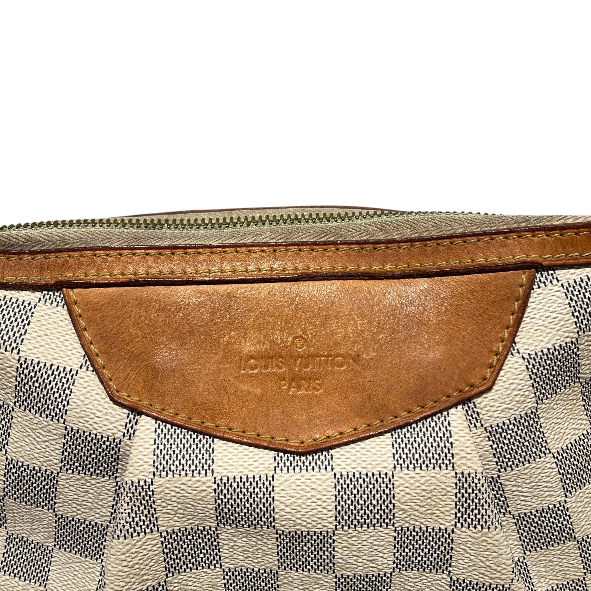 LOUIS VUITTON/Cross Body Bag/Gingham Check/Leather/CRM/azur siracusa pm view 6