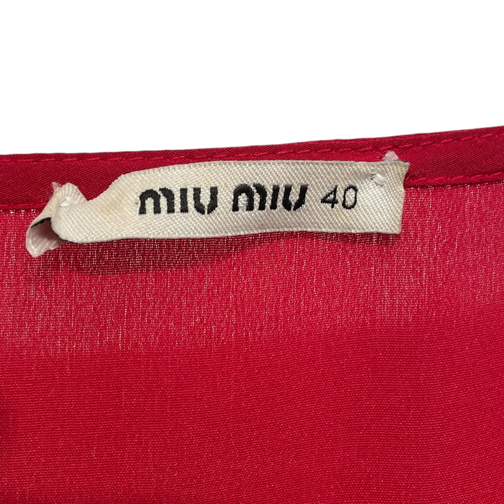 MIU MIU/Dress/Nylon/RED/ view 3