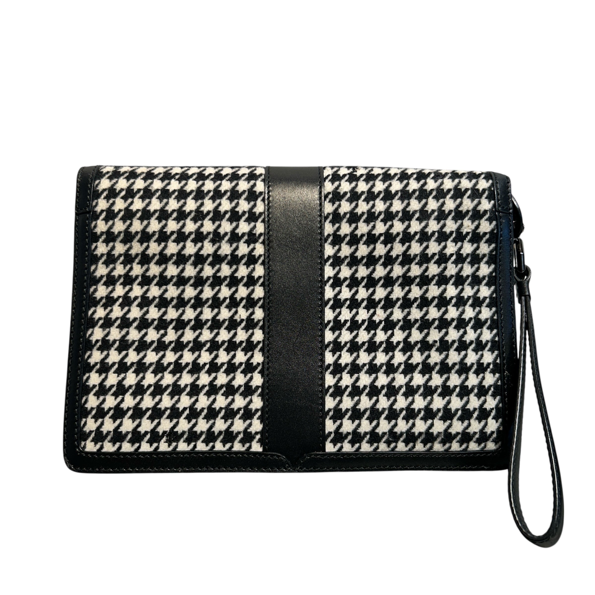 Salvatore Ferragamo/Clutch Bag/Gingham Check/Fake Fur/BLK/FJ-21 D049 view 2
