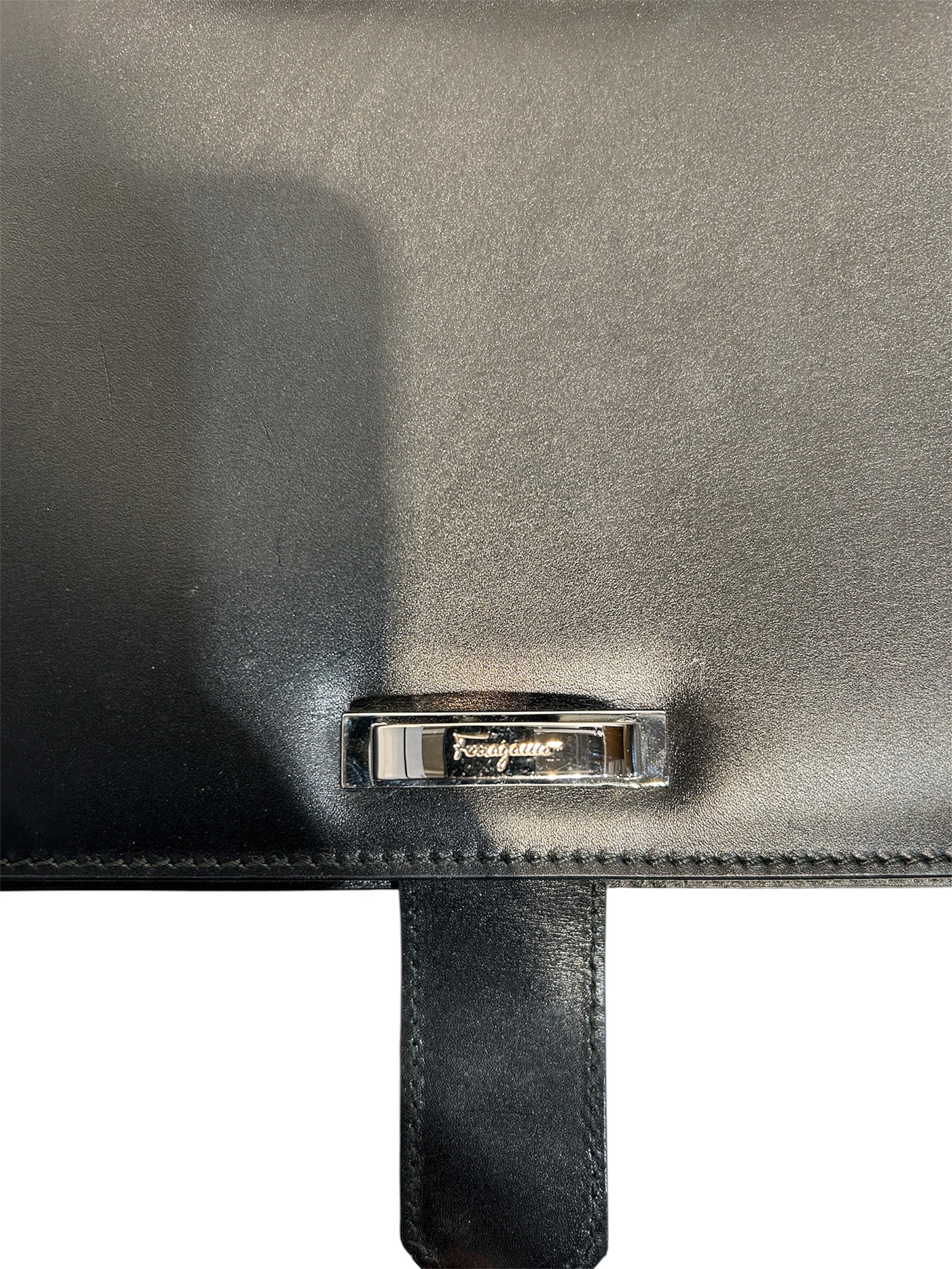 Salvatore Ferragamo/Clutch Bag/Gingham Check/Fake Fur/BLK/FJ-21 D049 view 3