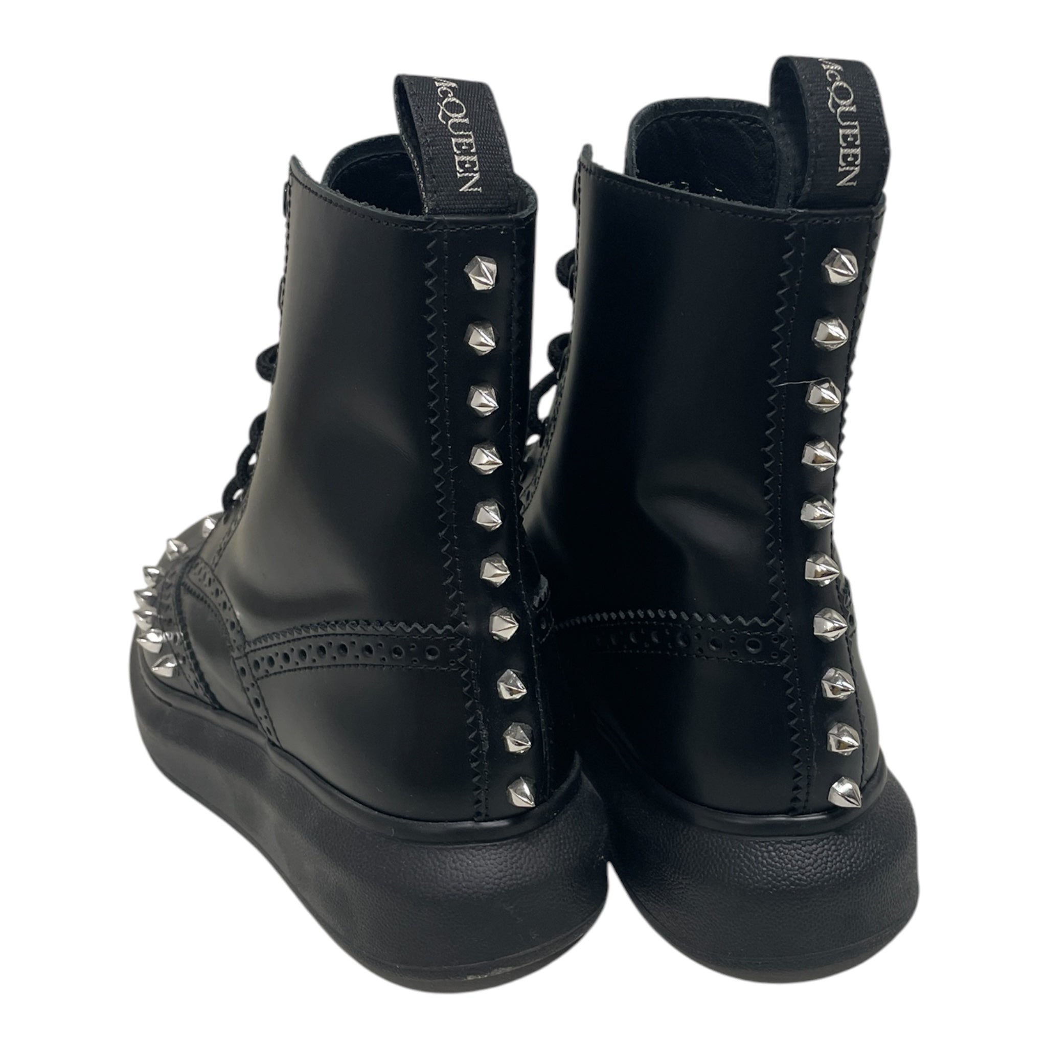 Alexander McQueen/Boots/EU 37/Leather/BLK/STUDDED BOOT W/ THICK SOLE view 2