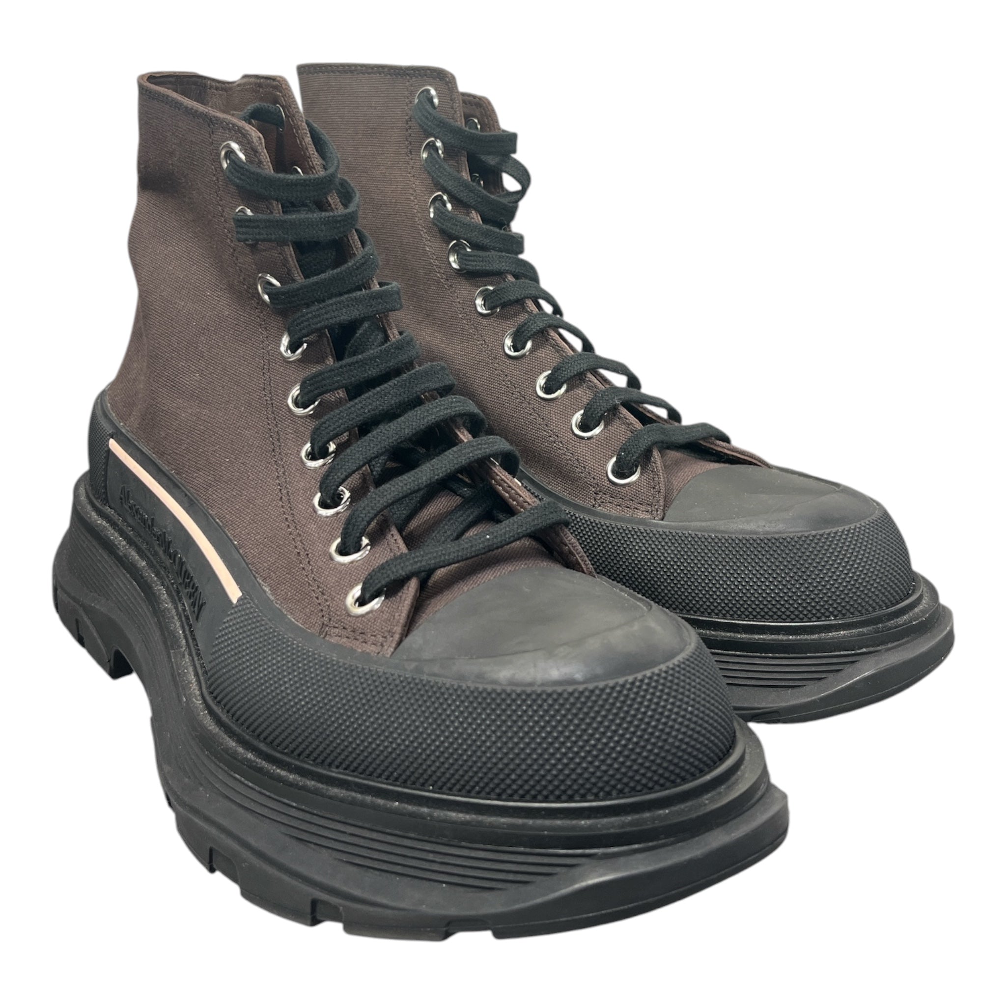 Alexander McQueen/Biker Boots/EU 40.5/Cotton/BRW/TREAD SLICK PLATFORM view 1