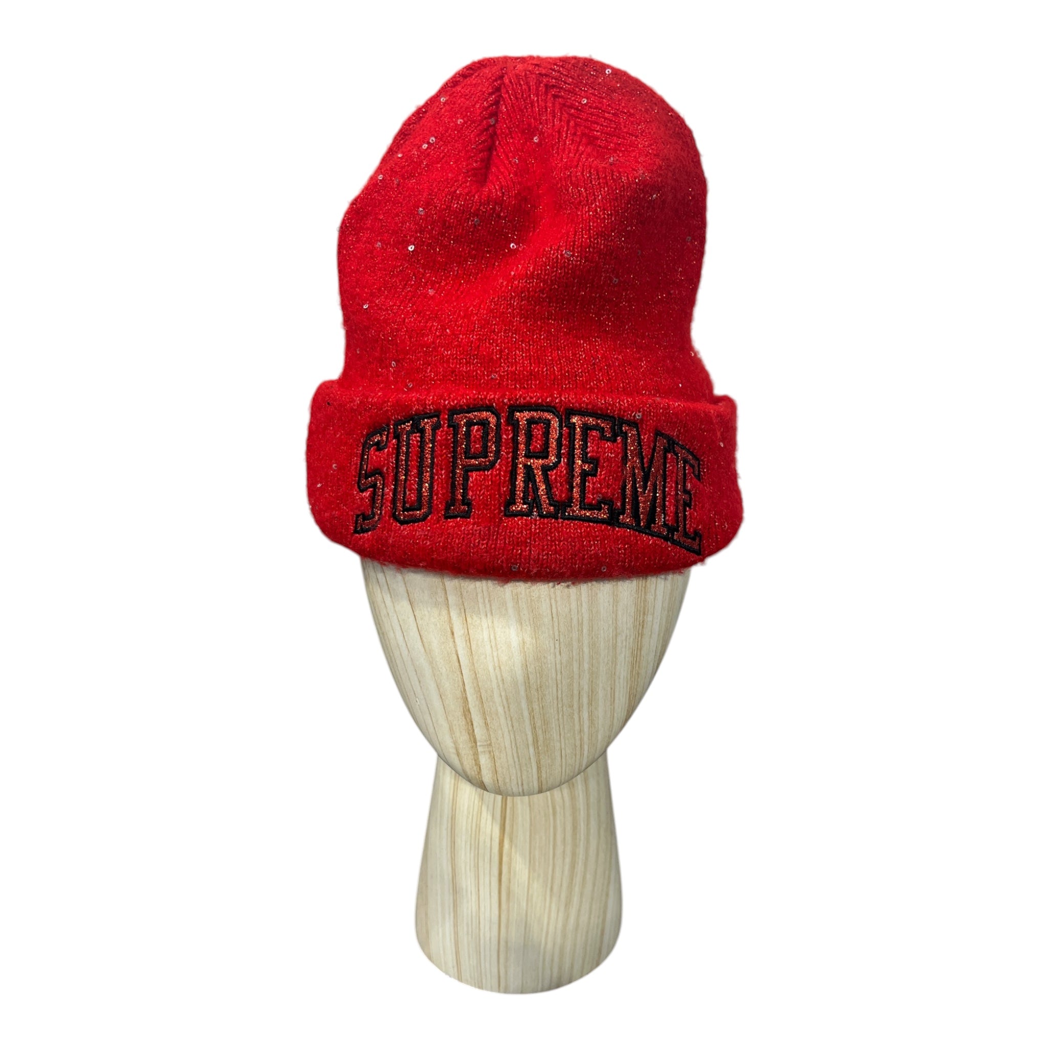 Supreme/Beanie/OS/Cotton/RED/New Era Supreme Matallic view 1