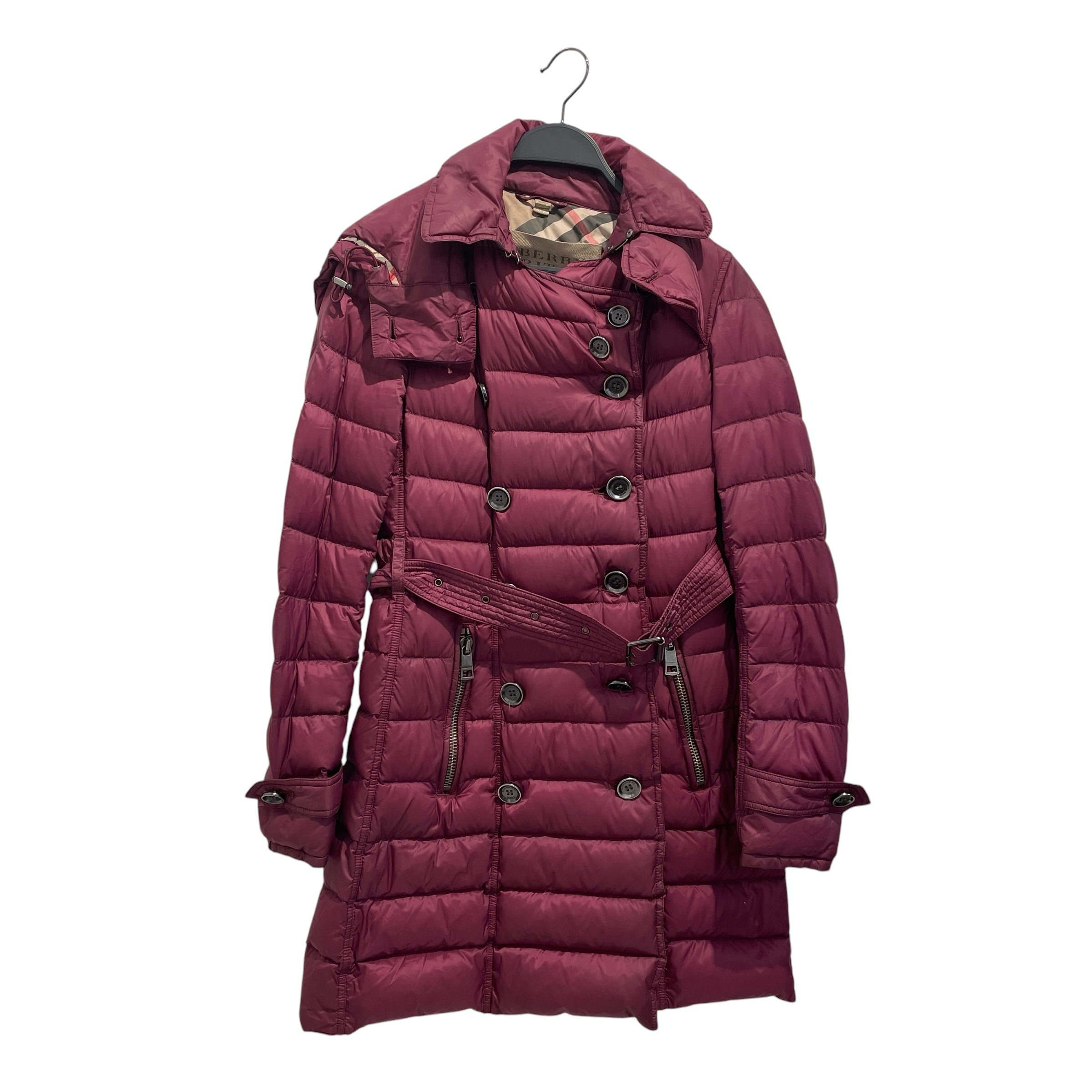 BURBERRY BRIT/Puffer Jkt/XS/Nylon/PPL/puffer trench coat view 1