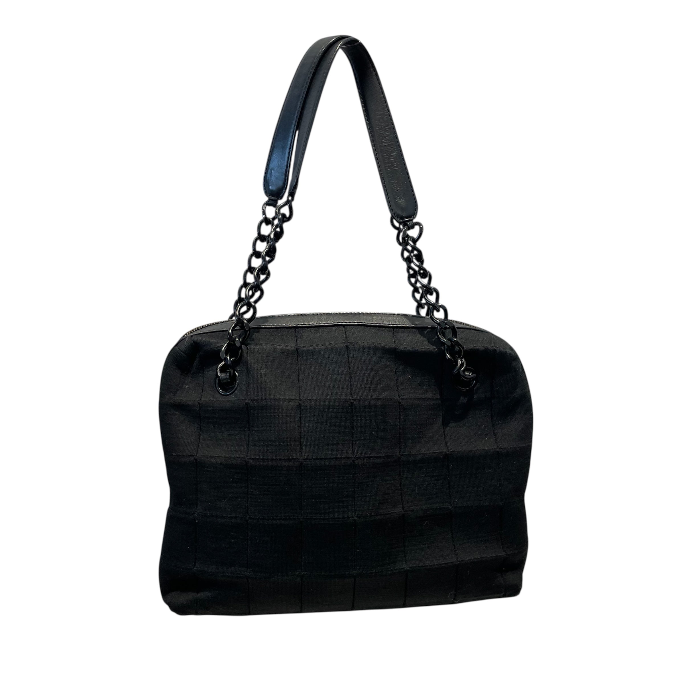 CHANEL/Hand Bag/Cotton/BLK/Chanel Bowling bag view 2
