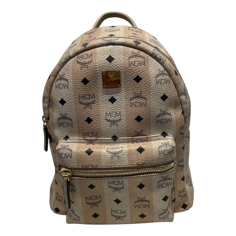 MCM/Backpack/S/Monogram/Leather/BEG/