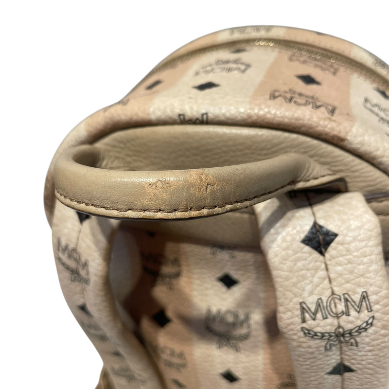 MCM/Backpack/S/Monogram/Leather/BEG/