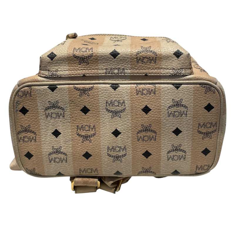 MCM/Backpack/S/Monogram/Leather/BEG/