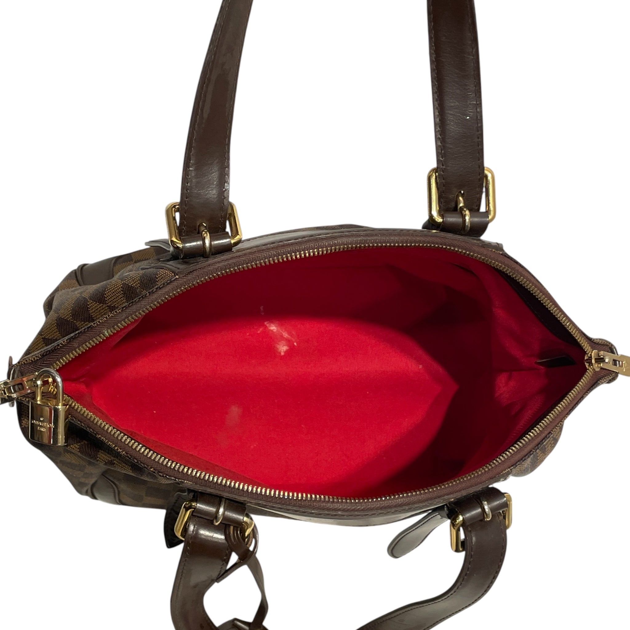 LOUIS VUITTON/Boston Bag/Leather/BRW/Damier Bag view 5