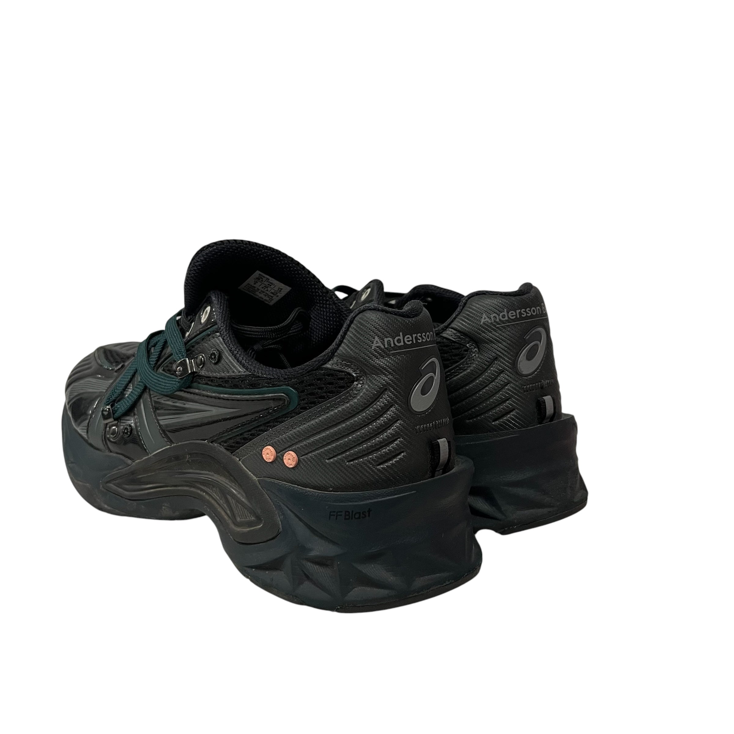 ASICS/Low-Sneakers/US 10/BLK/protoblast grren laces view 2