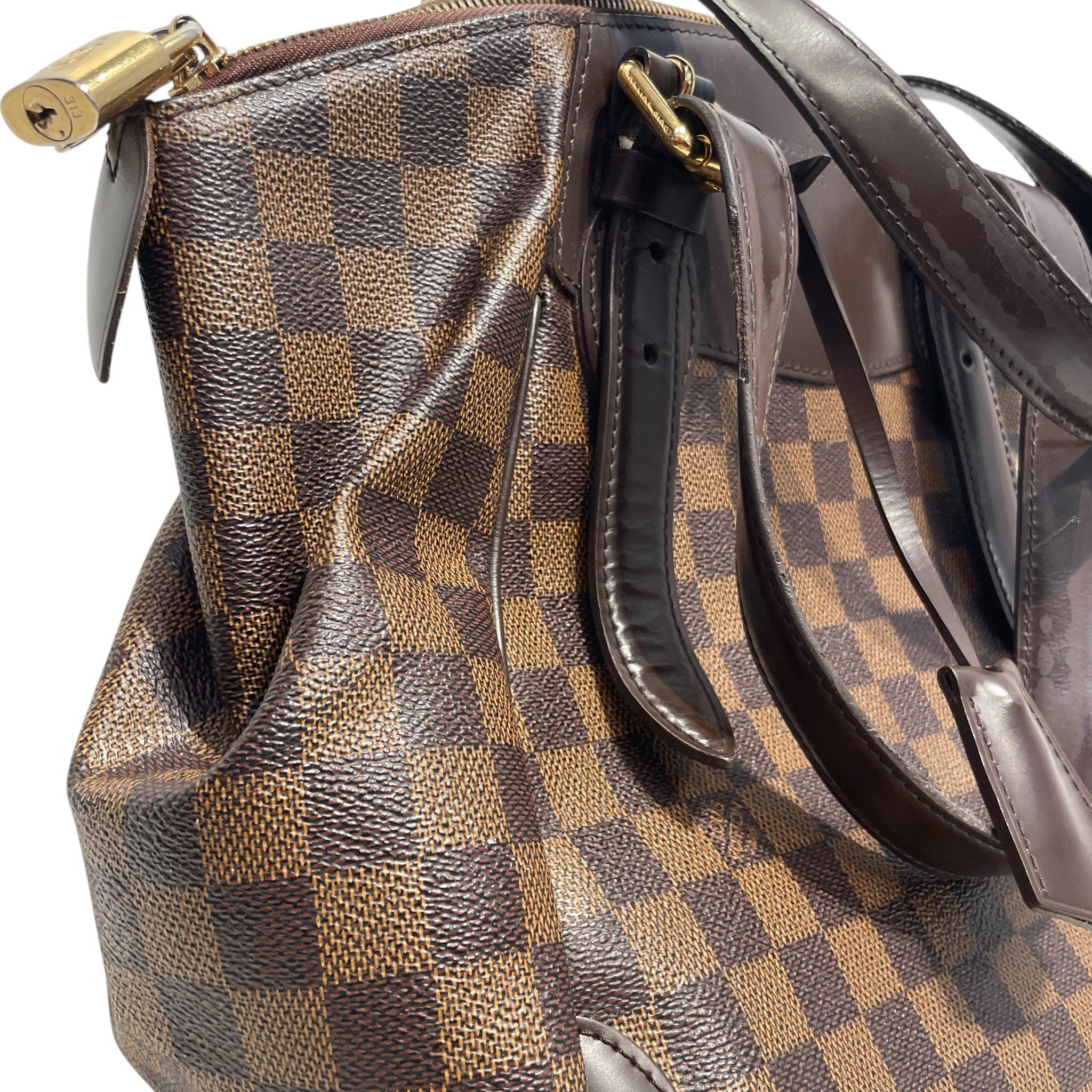 LOUIS VUITTON/Boston Bag/Leather/BRW/Damier Bag view 4