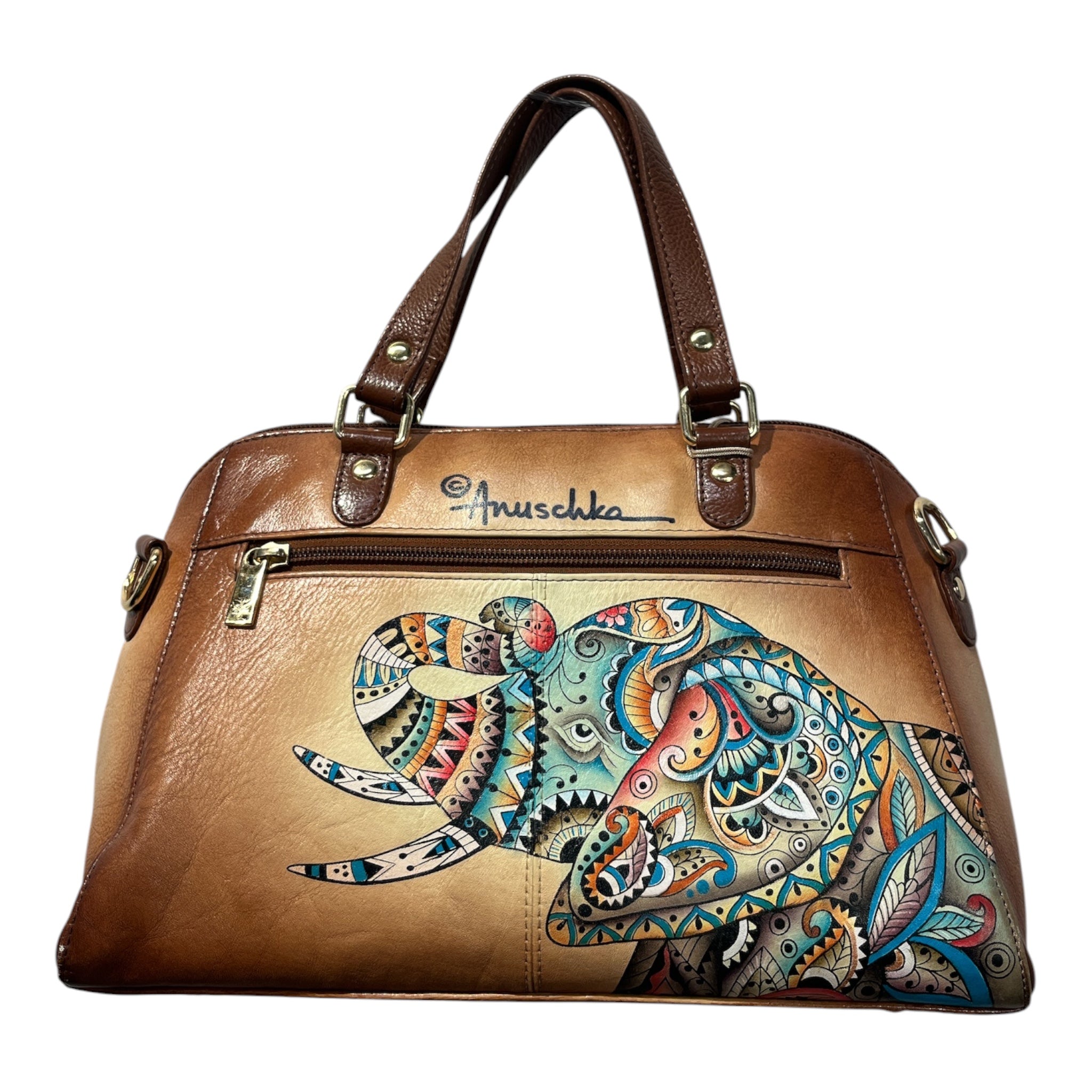 ANUSHKA/Cross Body Bag/Leather/BEG/ view 3