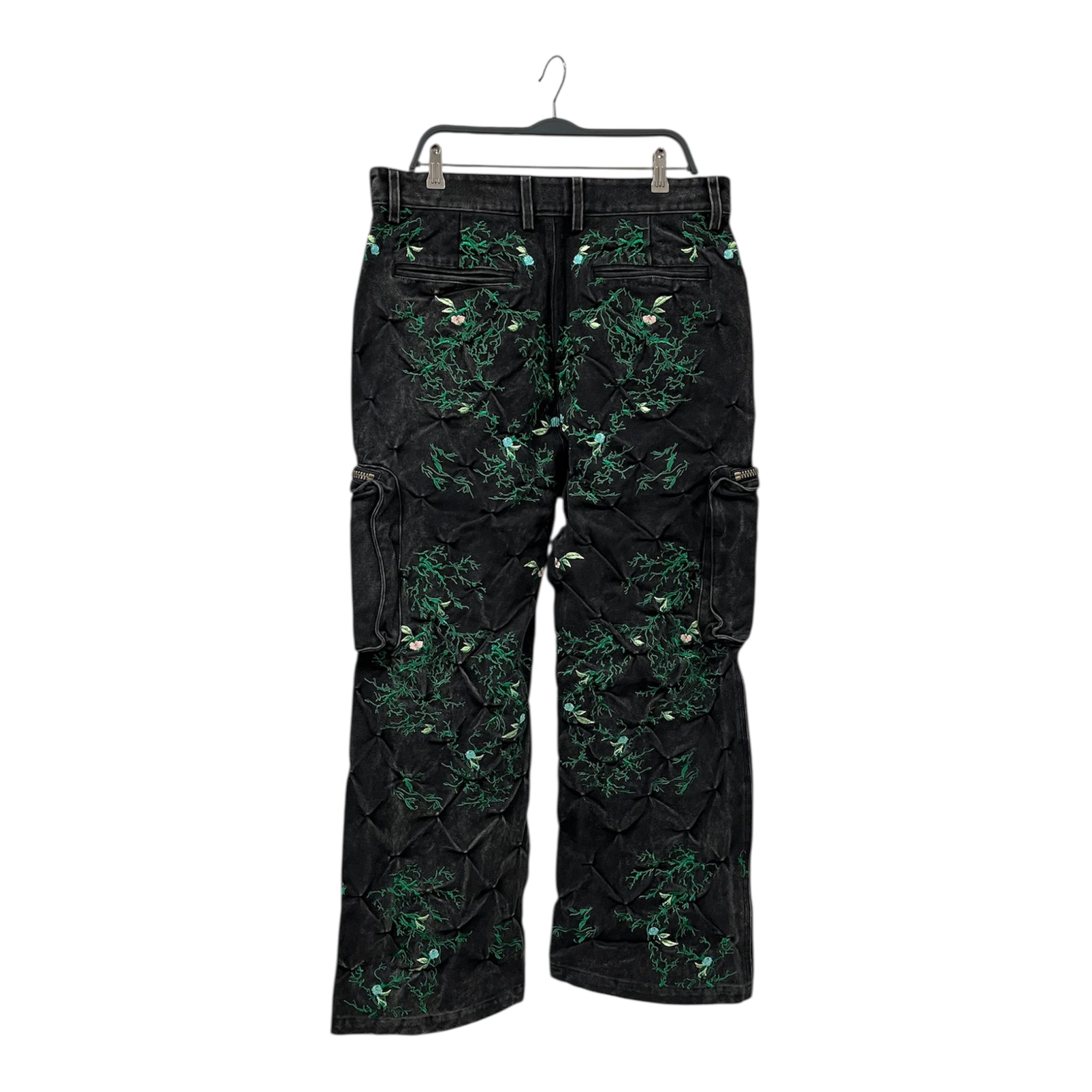 BAD SON/Bootcut Pants/XL/Denim/BLK/All Over Print/OVER GROWN view 2