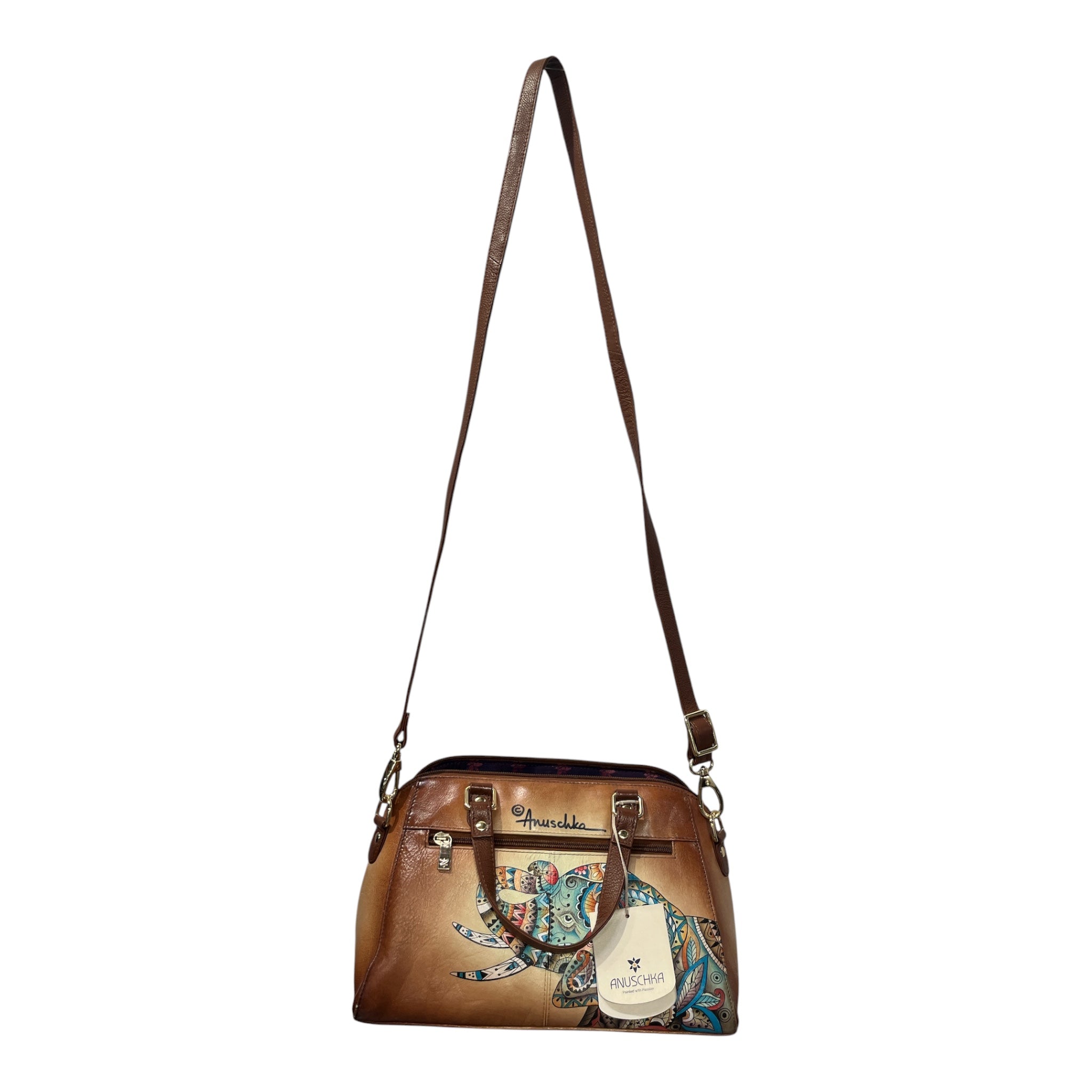 ANUSHKA/Cross Body Bag/Leather/BEG/ view 1