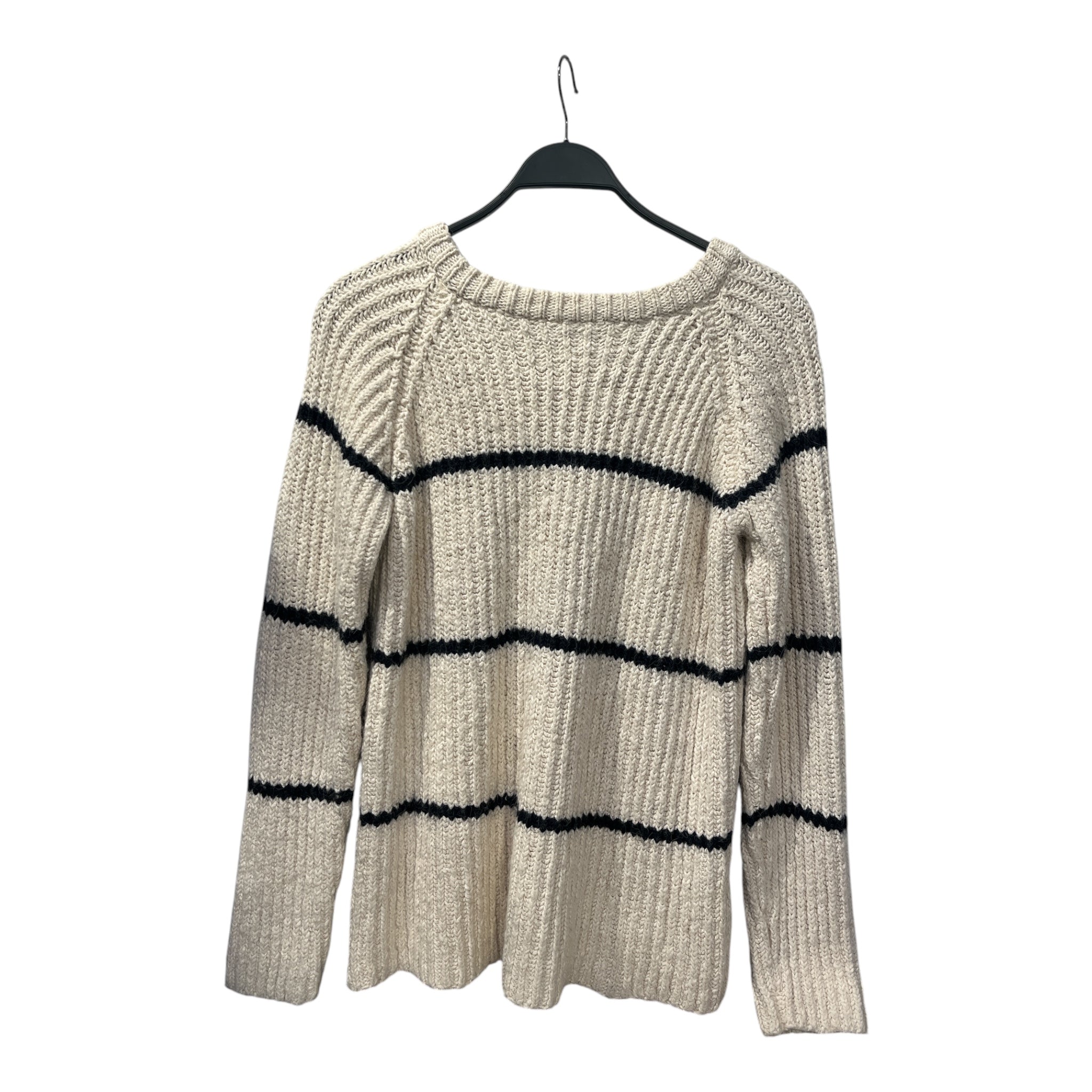 Acne Studios/Heavy Sweater/M/Stripe/Cotton/WHT/BLACK STRIPE HEAVY SWEATER view 1