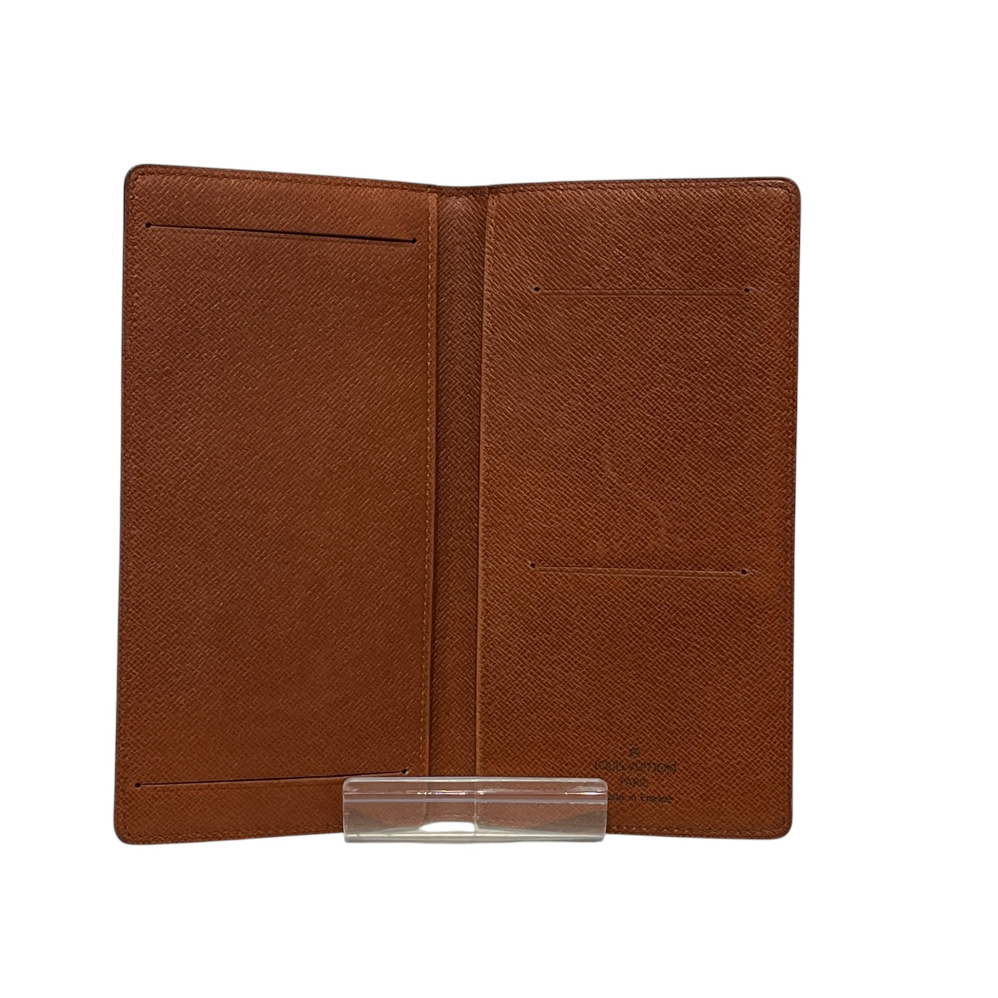 LOUIS VUITTON/Long Wallet/Monogram/Leather/BRW/brazza wallet view 4