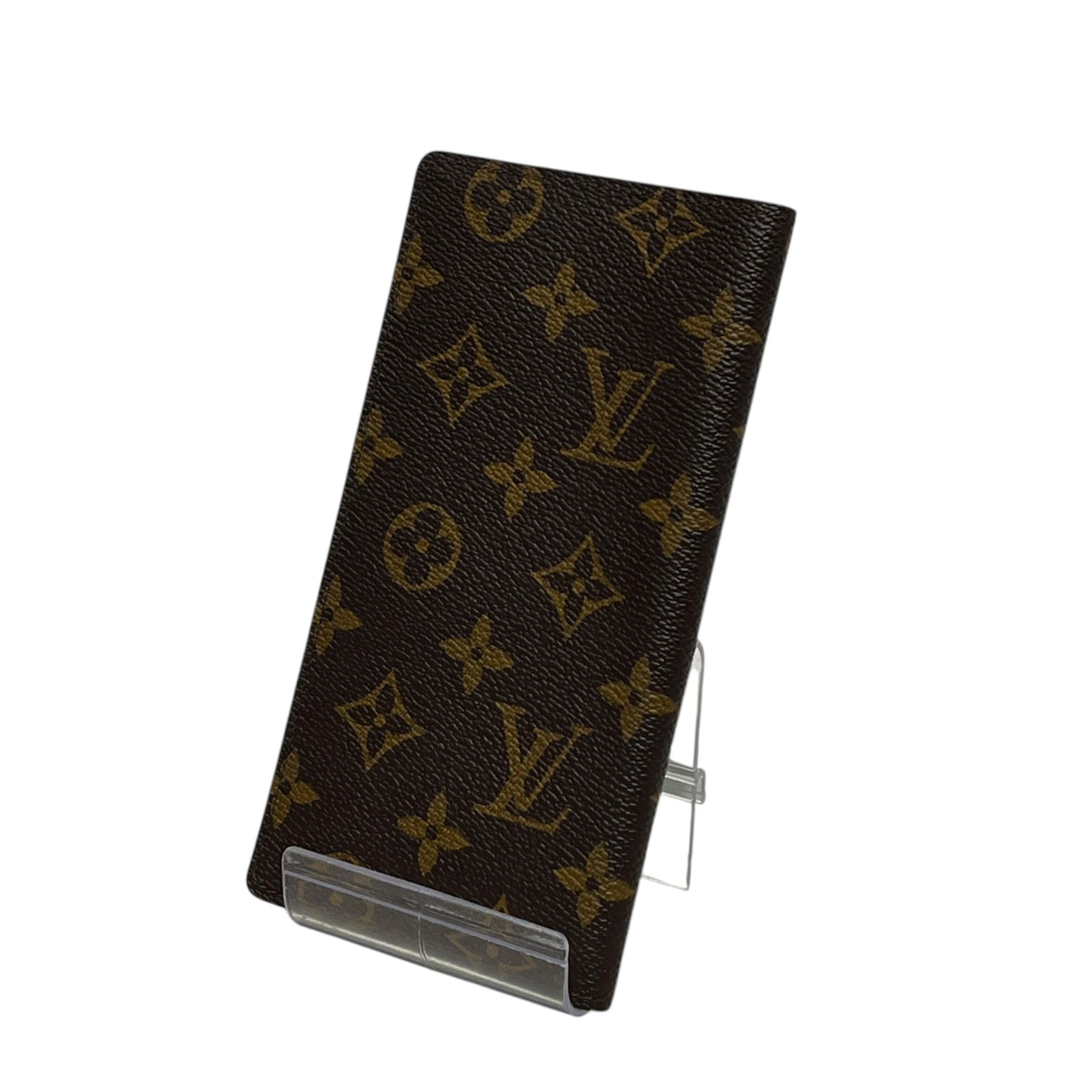 LOUIS VUITTON/Long Wallet/Monogram/Leather/BRW/brazza wallet view 2