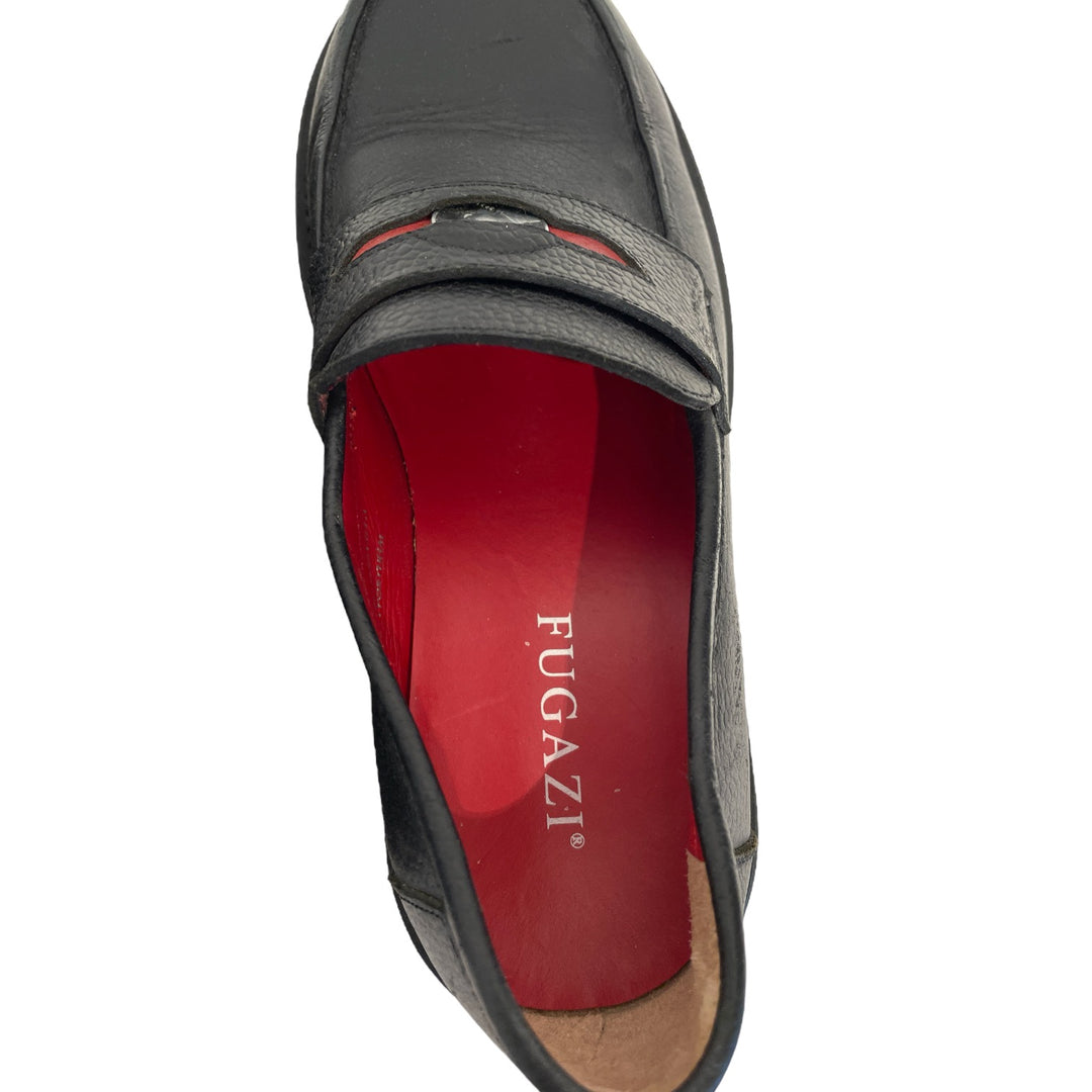 Fugazi/Loafers/US 7/Leather/BLK/silver coin, red detailing – 2nd