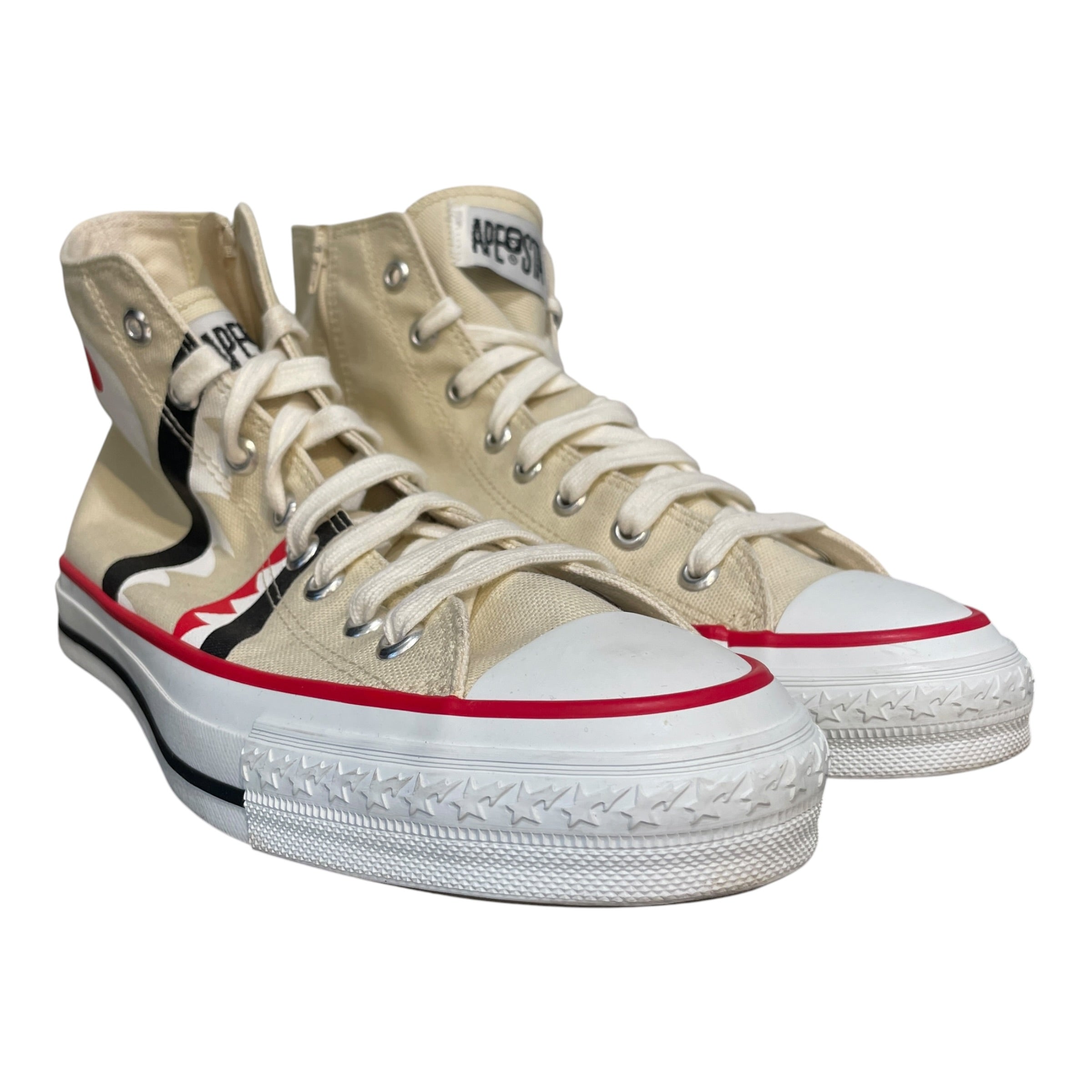BAPE STA!/Hi-Sneakers/US 10/Cotton/WHT/Shar Bapesta view 1
