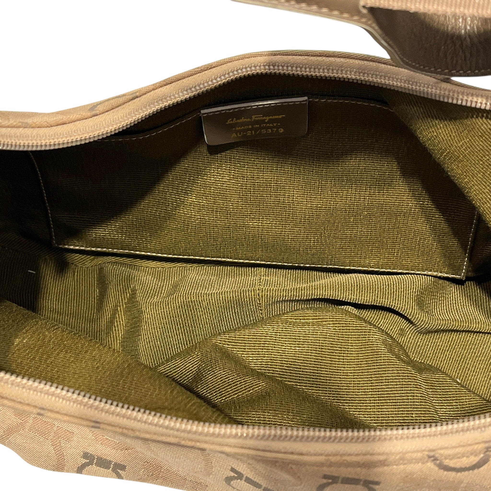 Salvatore Ferragamo/Hand Bag/Monogram/Cotton/BEG/gancini hobo bag view 4