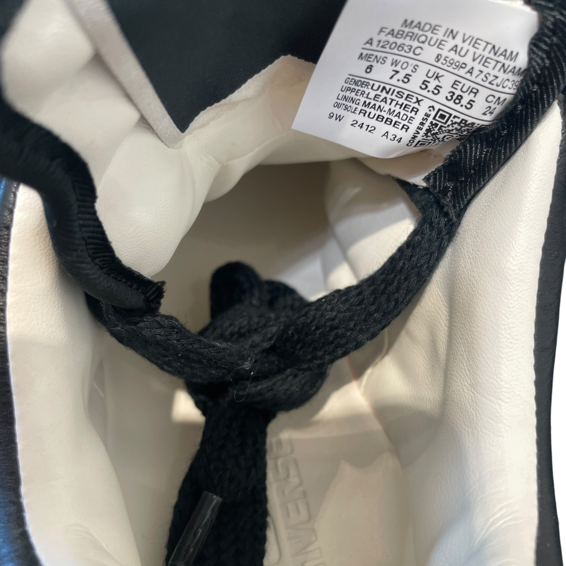 CONVERSE/Rick Owens/Shoes/US 6/Leather/BLK/Rickowens Converse view 4