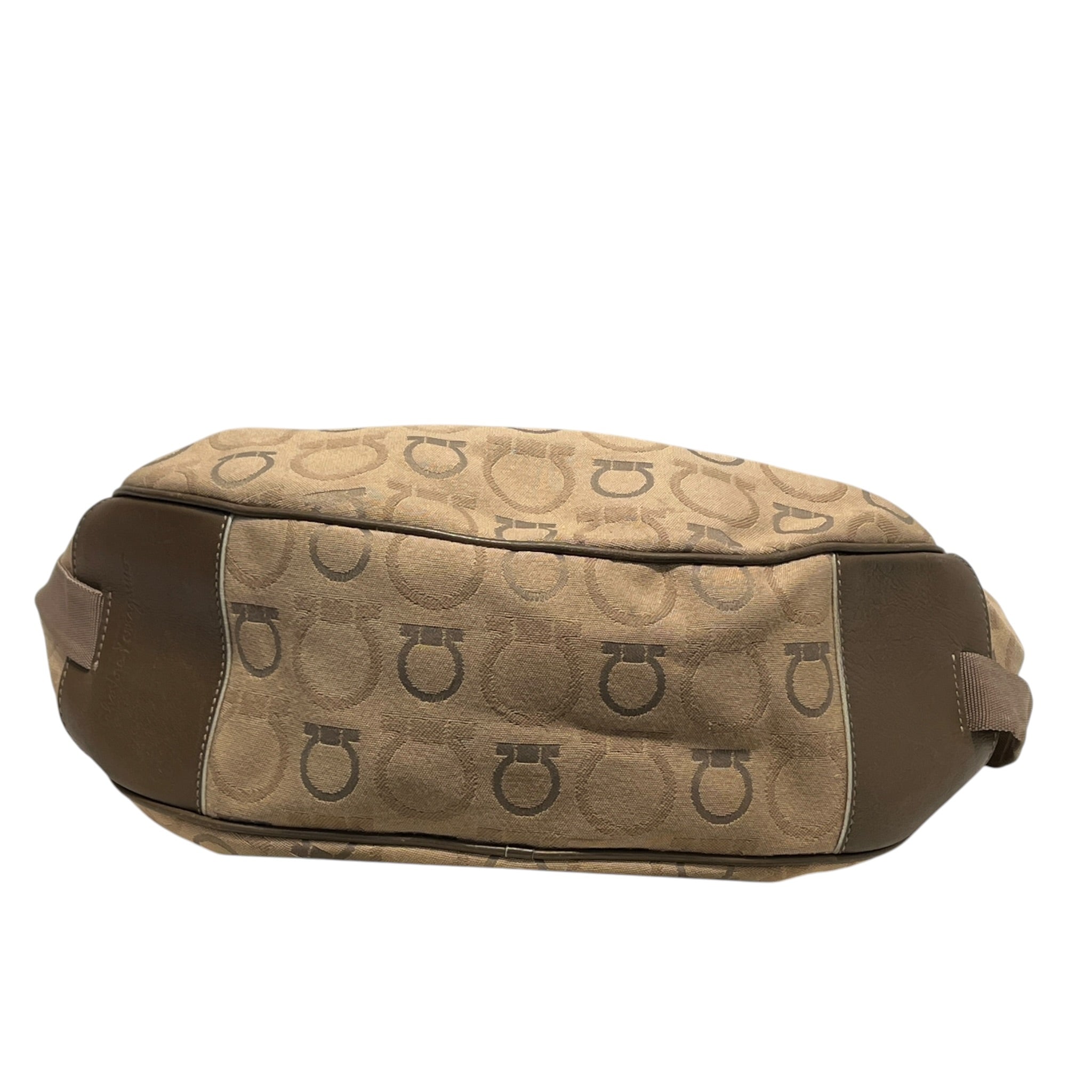 Salvatore Ferragamo/Hand Bag/Monogram/Cotton/BEG/gancini hobo bag view 3