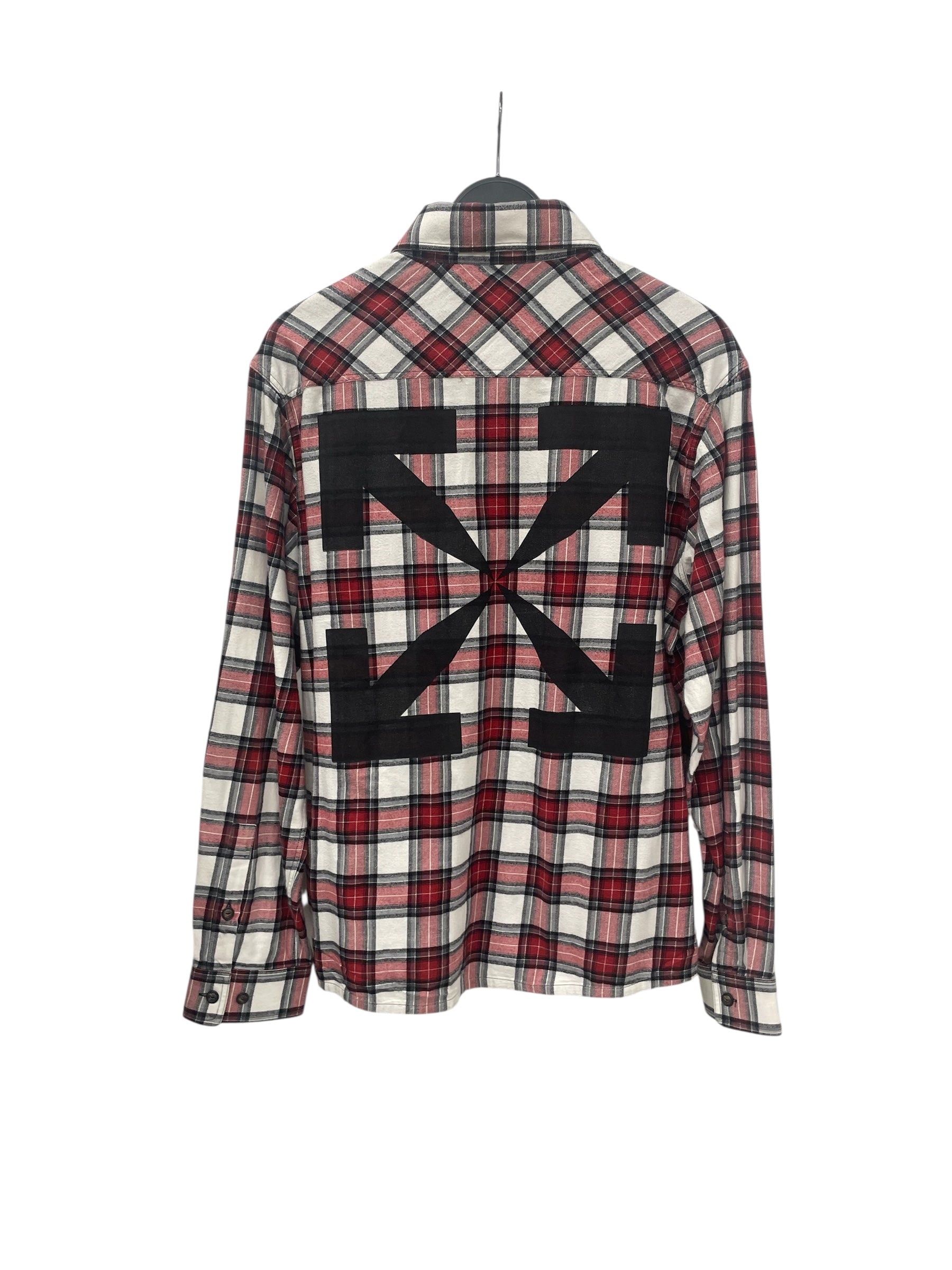 OFF-WHITE/LS Shirt/L/Cotton/RED/Plaid/OMGA133R21FAB002 view 2