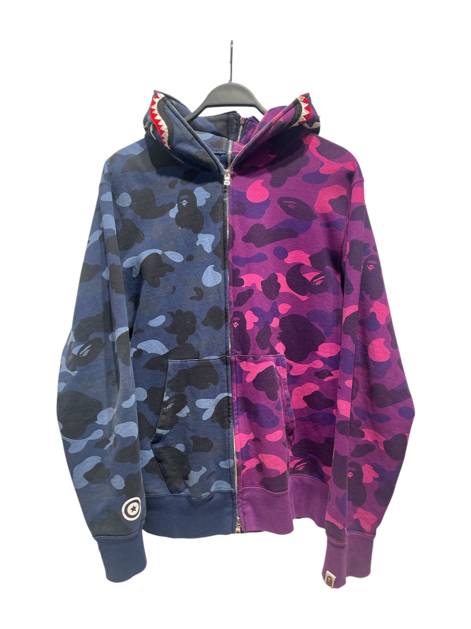 A BATHING APE/Zip Up Hoodie/XL/Camouflage/Cotton/MLT/Camo Shark Full Zip view 1