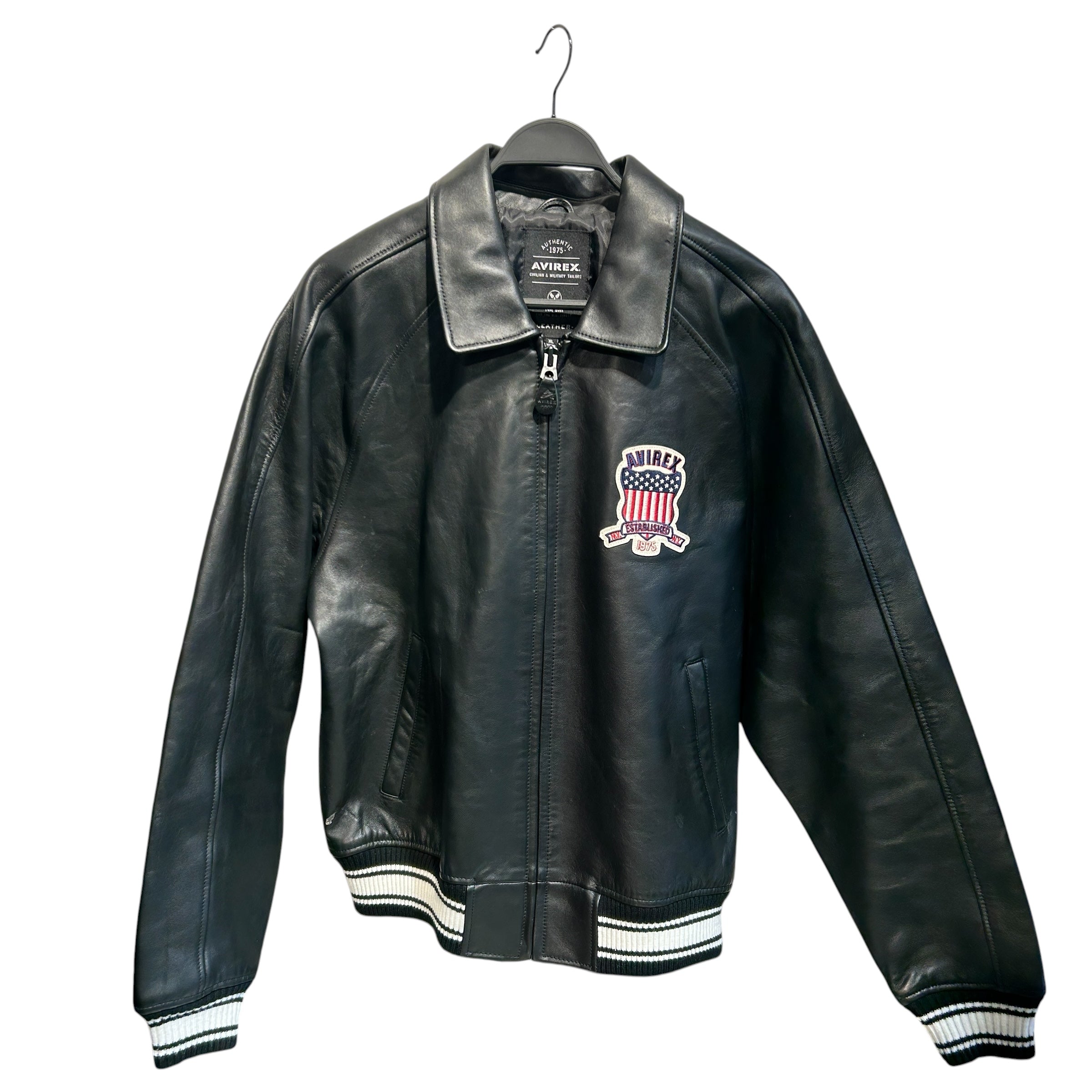 AVIREX/Leather Jkt/XL/Leather/BLK/ICON JACKET 1975 PATCH view 1