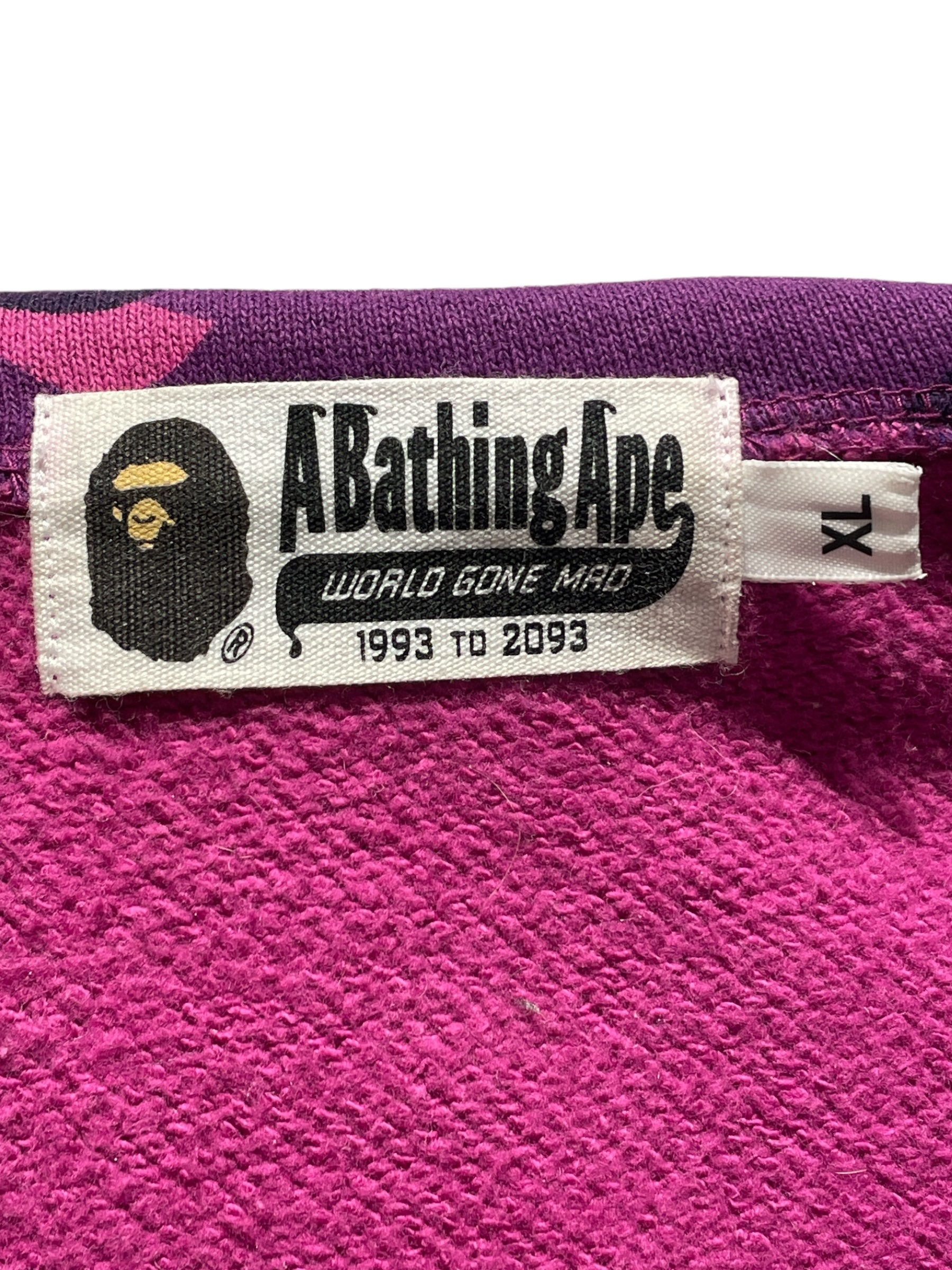 A BATHING APE/Zip Up Hoodie/XL/Camouflage/Cotton/MLT/Camo Shark Full Zip view 3