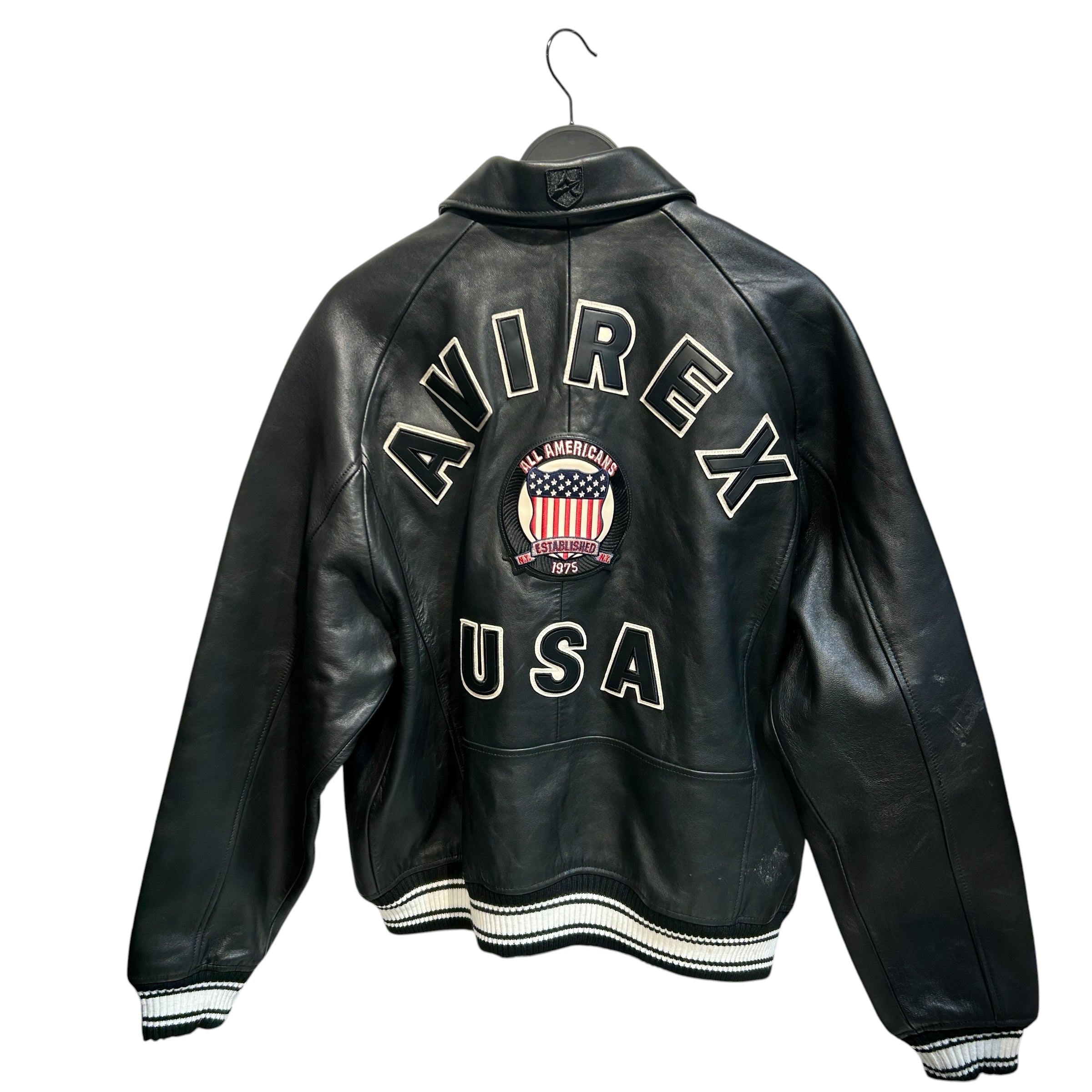 AVIREX/Leather Jkt/XL/Leather/BLK/ICON JACKET 1975 PATCH view 2