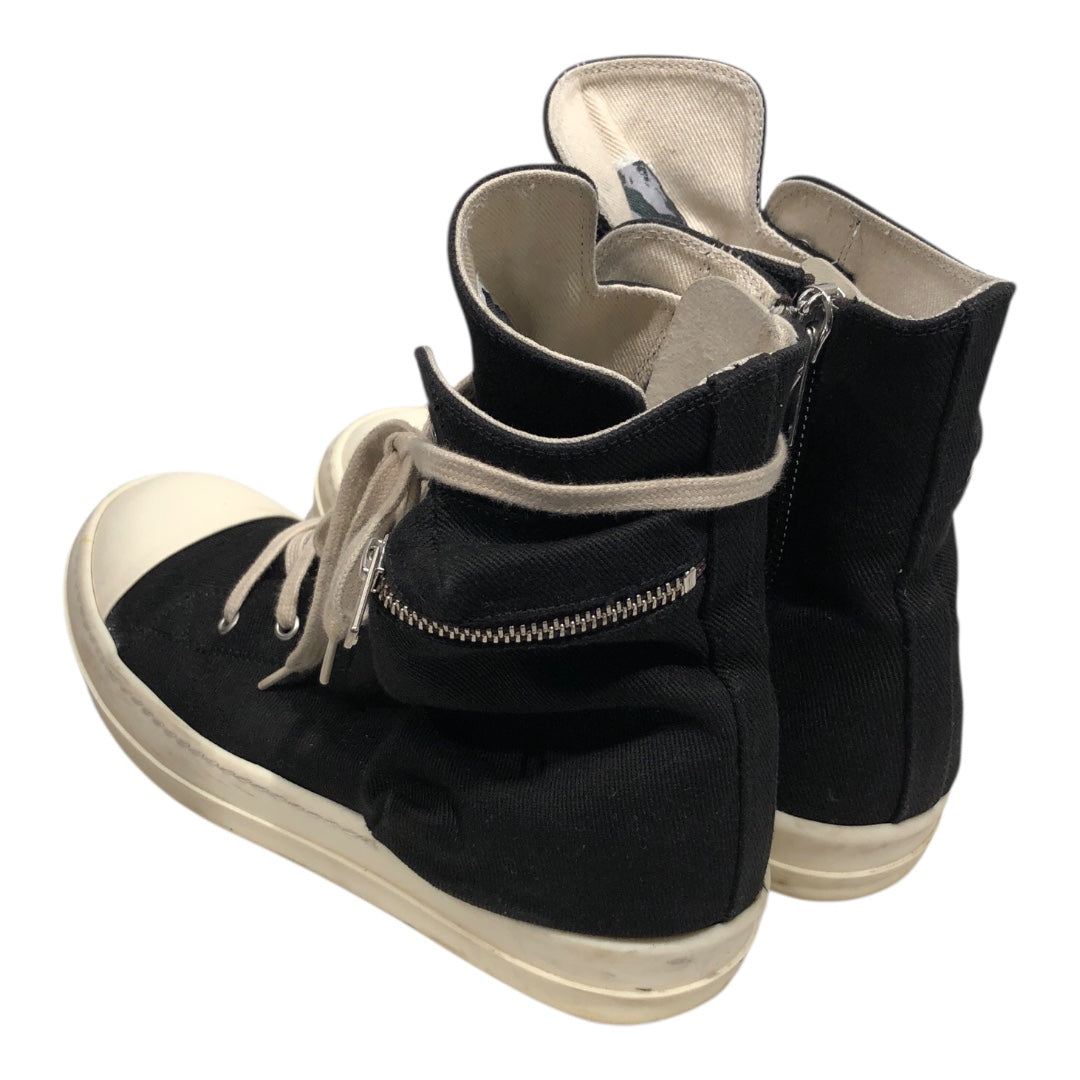 RICK OWENS DRKSHDW/Hi-Sneakers/US 9/Cotton/BLK/Drkshdw Ramones view 2