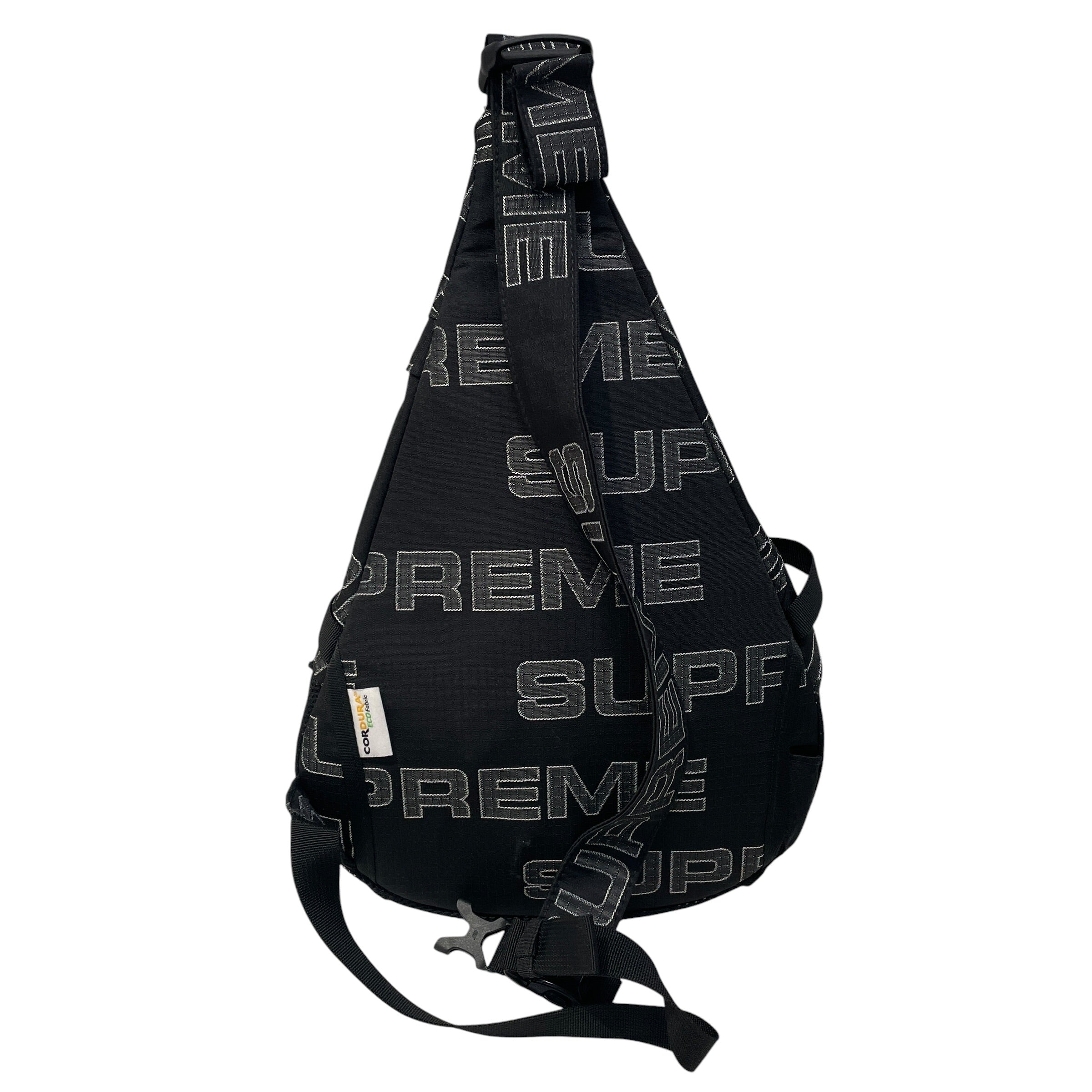 Supreme/Cross Body Bag/Monogram/Nylon/BLK/Sling Bag view 2