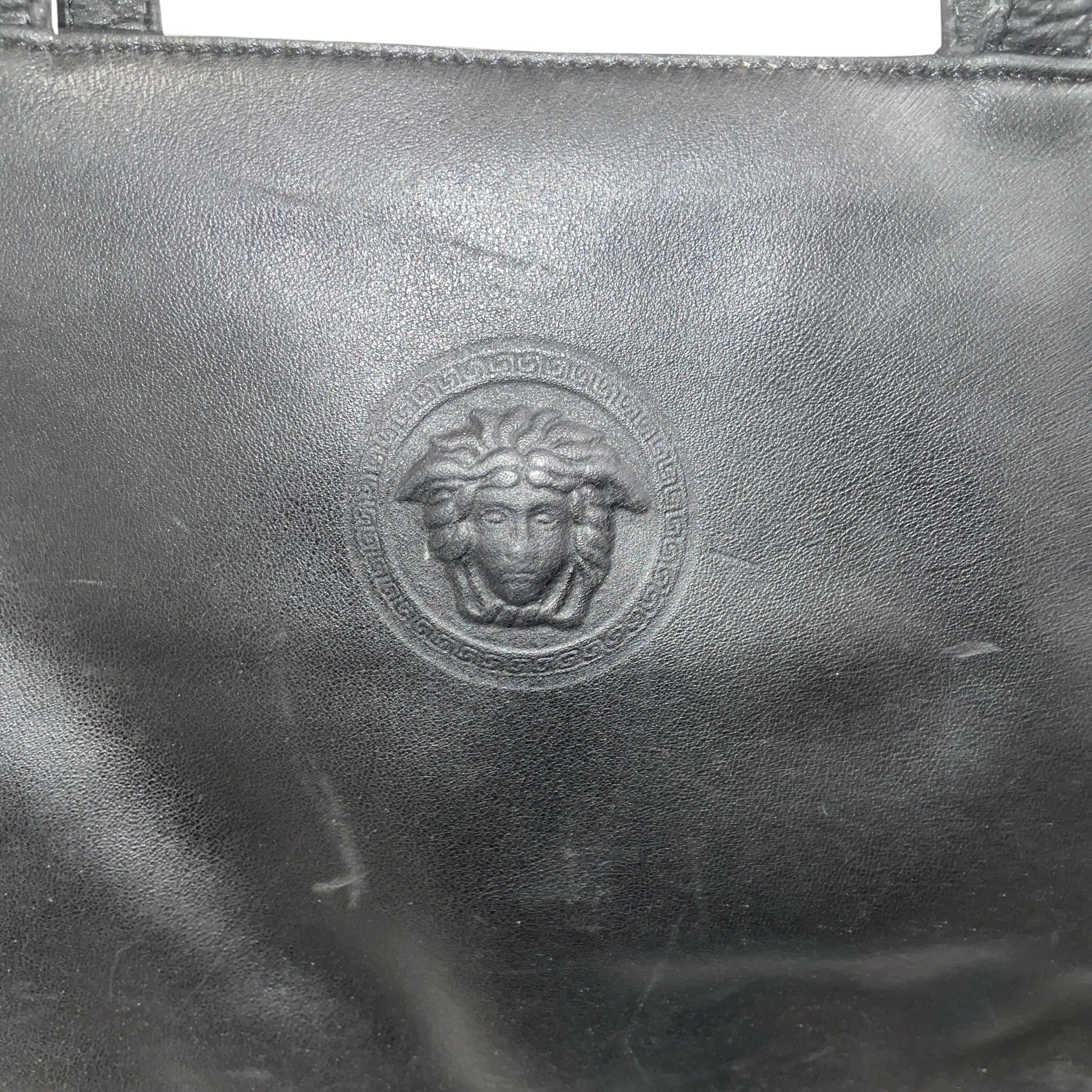 GIANNI VERSACE/Tote Bag/Leather/BLK/ view 3