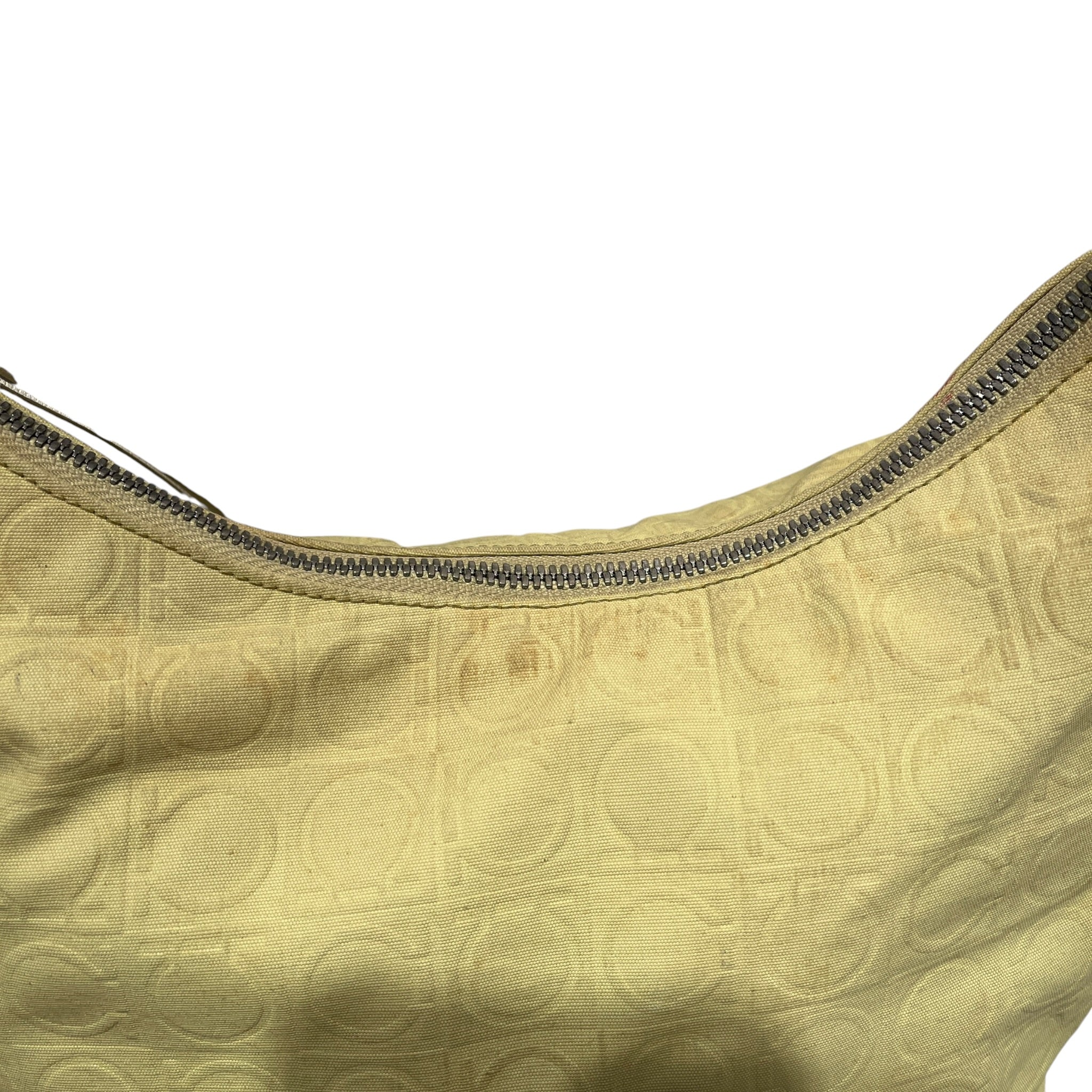 Salvatore Ferragamo/Hand Bag/Monogram/Cotton/GRN/white leather sides view 10