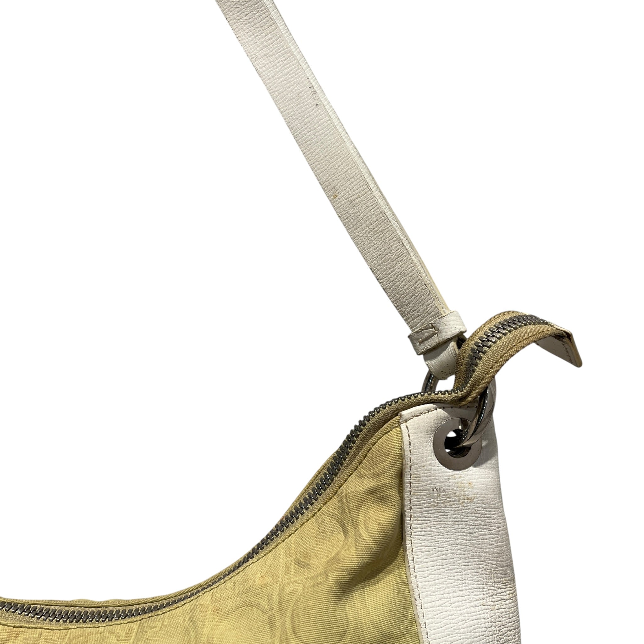 Salvatore Ferragamo/Hand Bag/Monogram/Cotton/GRN/white leather sides view 8