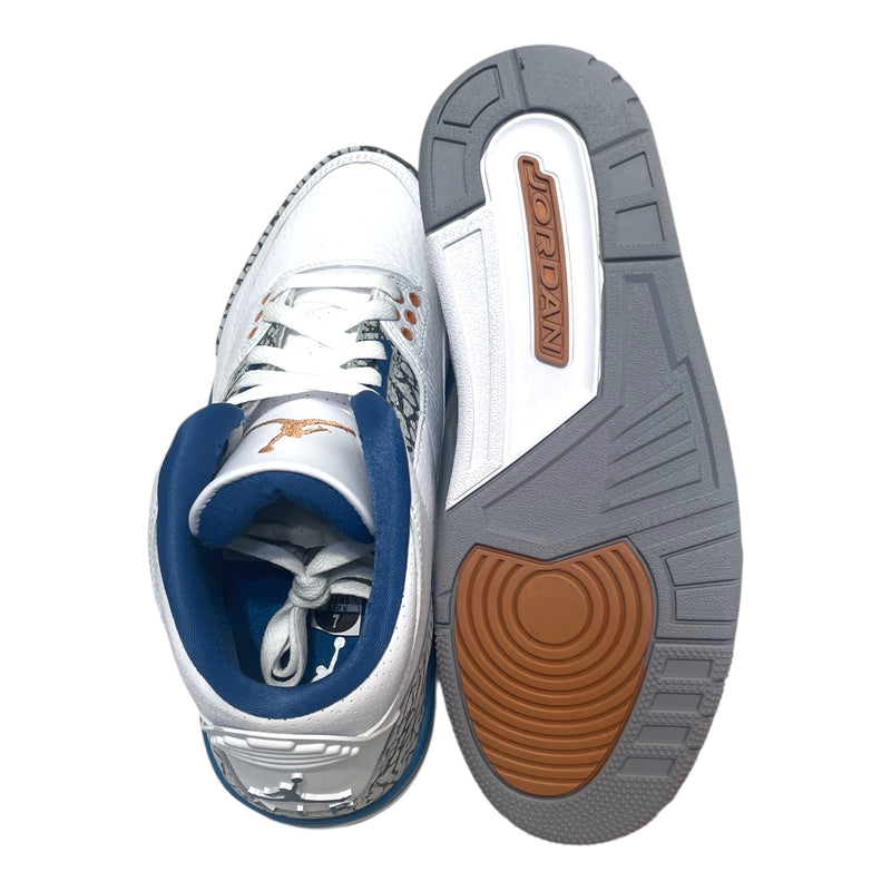 NIKE/Hi-Sneakers/US 7/Leather/BLU/Jordan 3 Washington Wizards