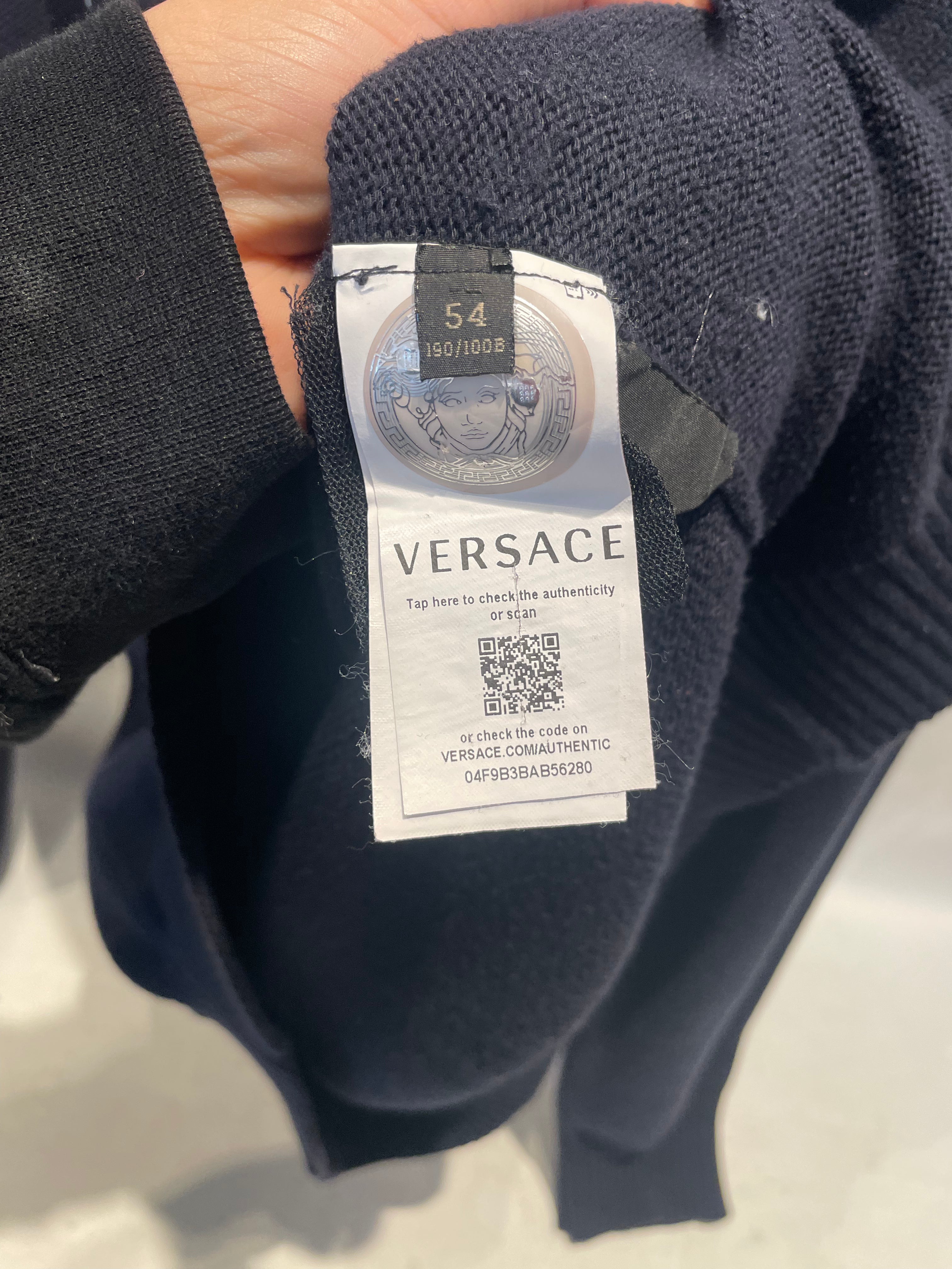 VERSACE/Sweater/54/BLK/GV Signature Logo view 4