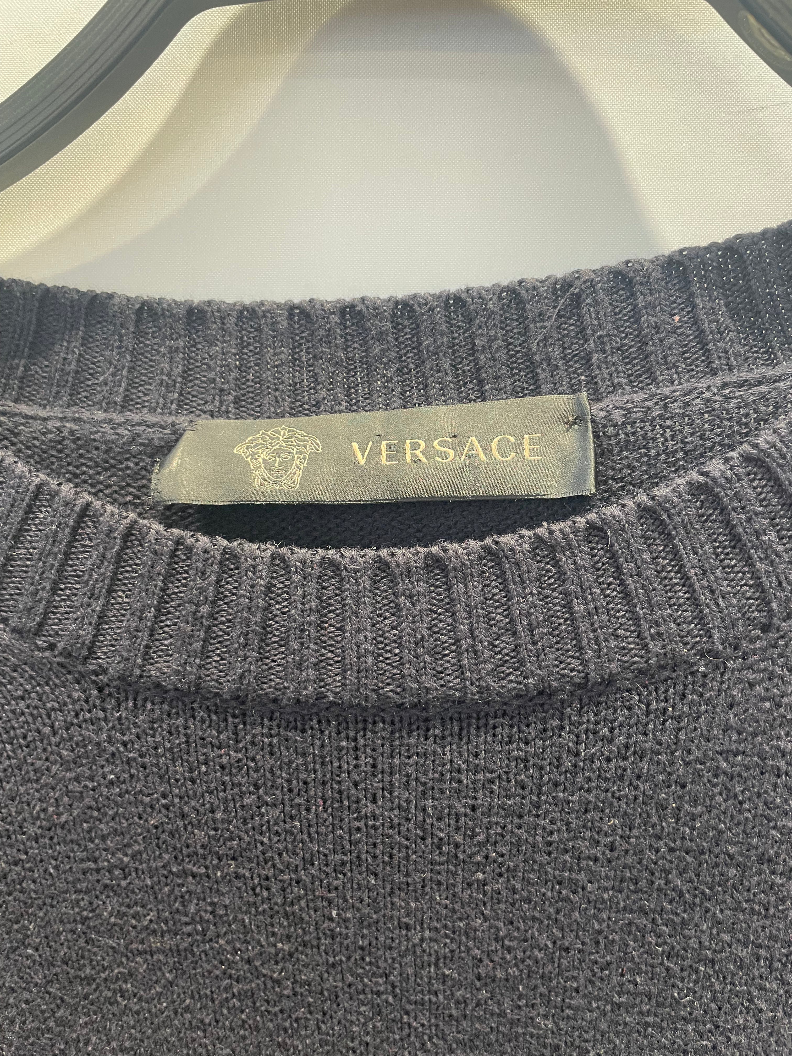 VERSACE/Sweater/54/BLK/GV Signature Logo view 3