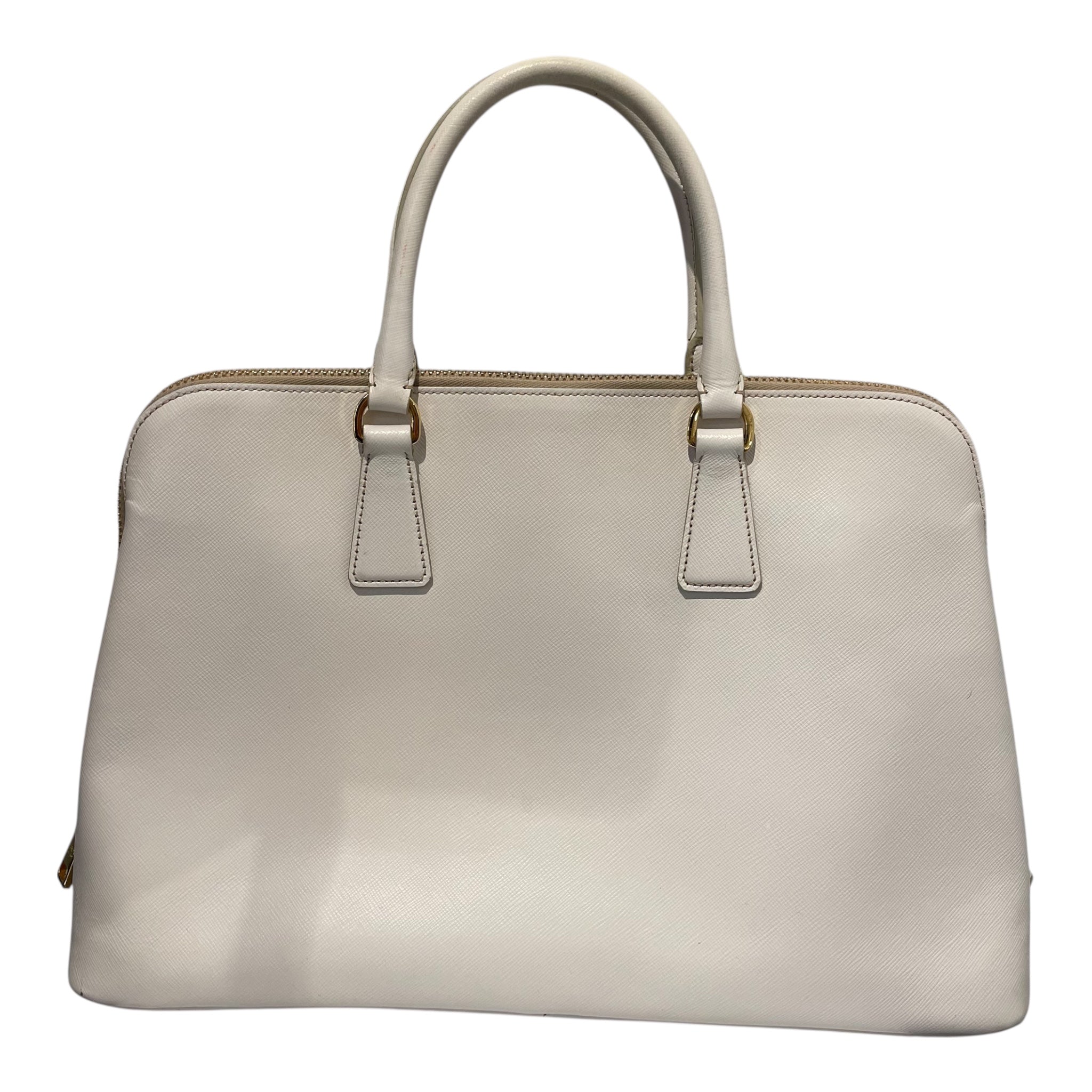 PRADA/Hand Bag/Leather/WHT/saffiano lux view 2