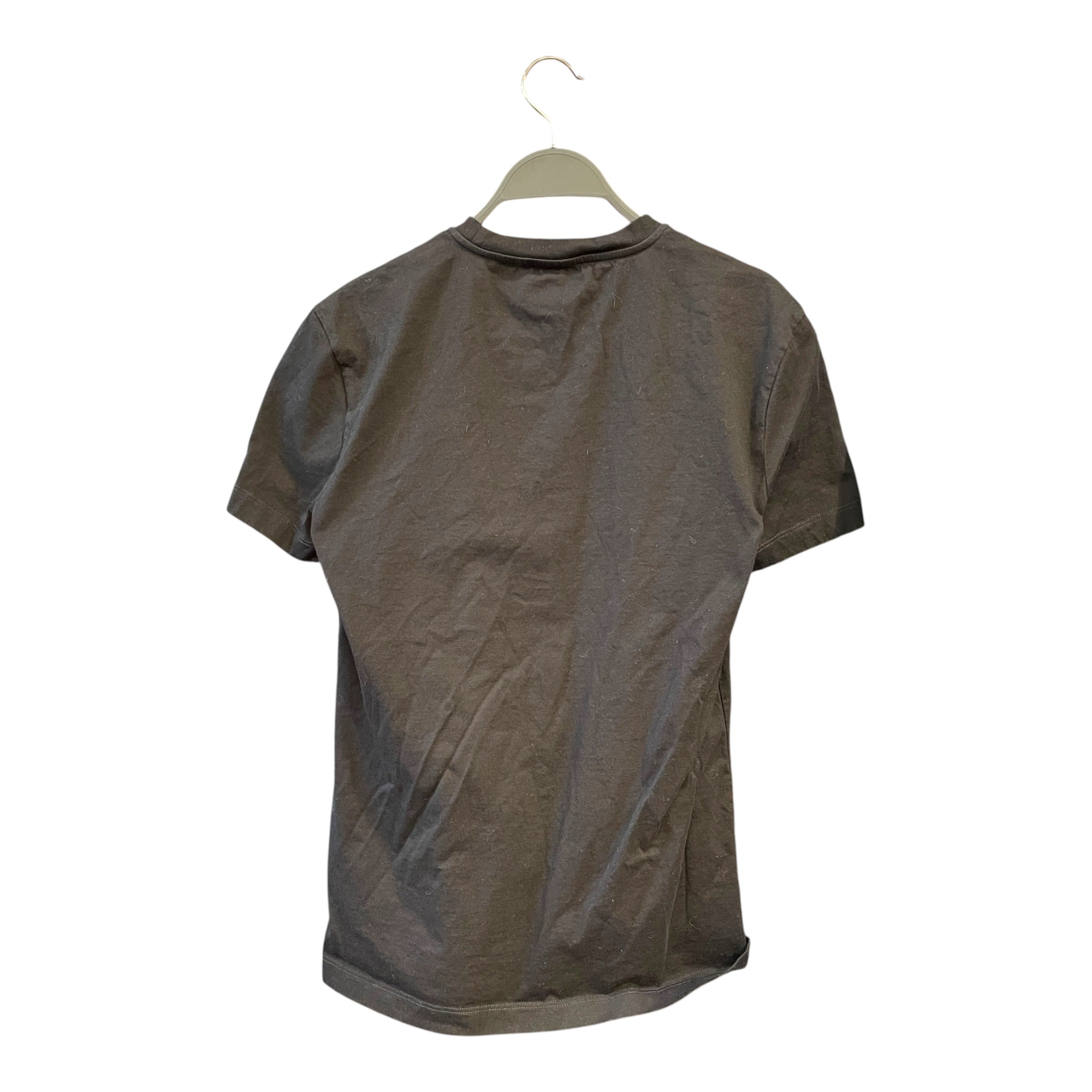 VERSACE/T-Shirt/XS/Graphic/Cotton/BLK/Embroidered Logo Print T-shirt view 4