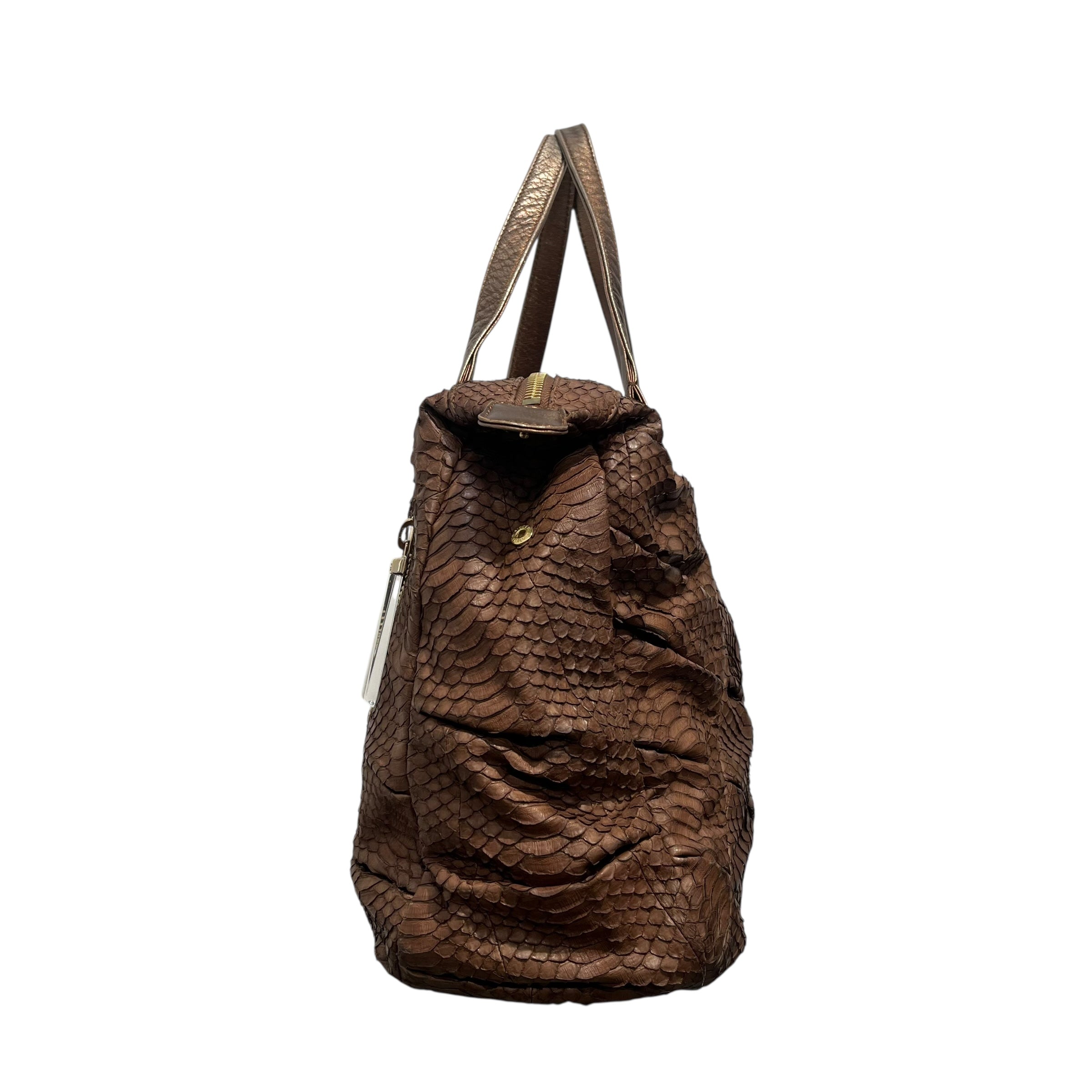 Christian Louboutin/Bag/FREE/Animal Pattern/Leather/BRW/SNAKESKIN CLEAR ZIPPERS view 2
