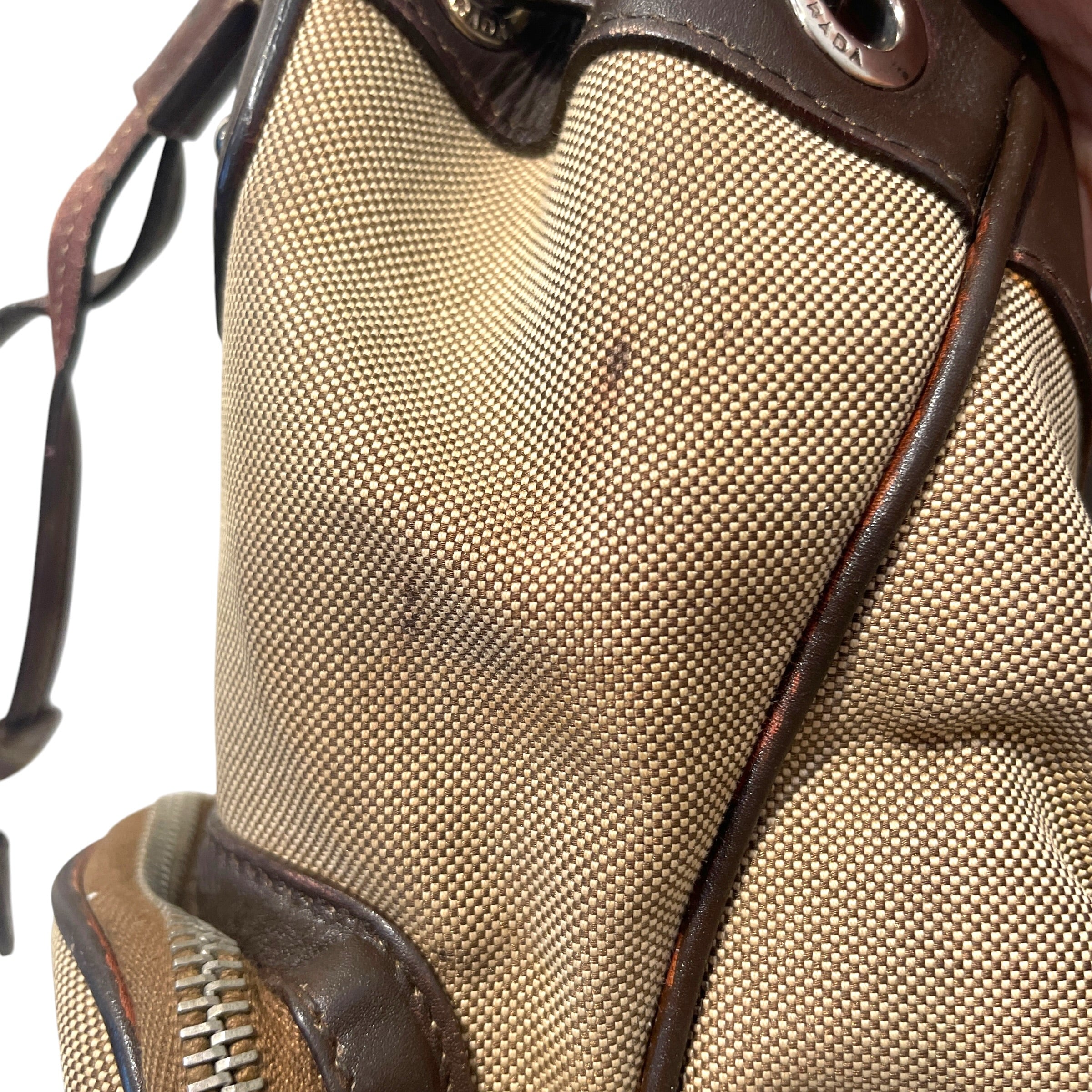 PRADA/Hand Bag/Cotton/BRW/Canapa Logo Hobo Bag view 4