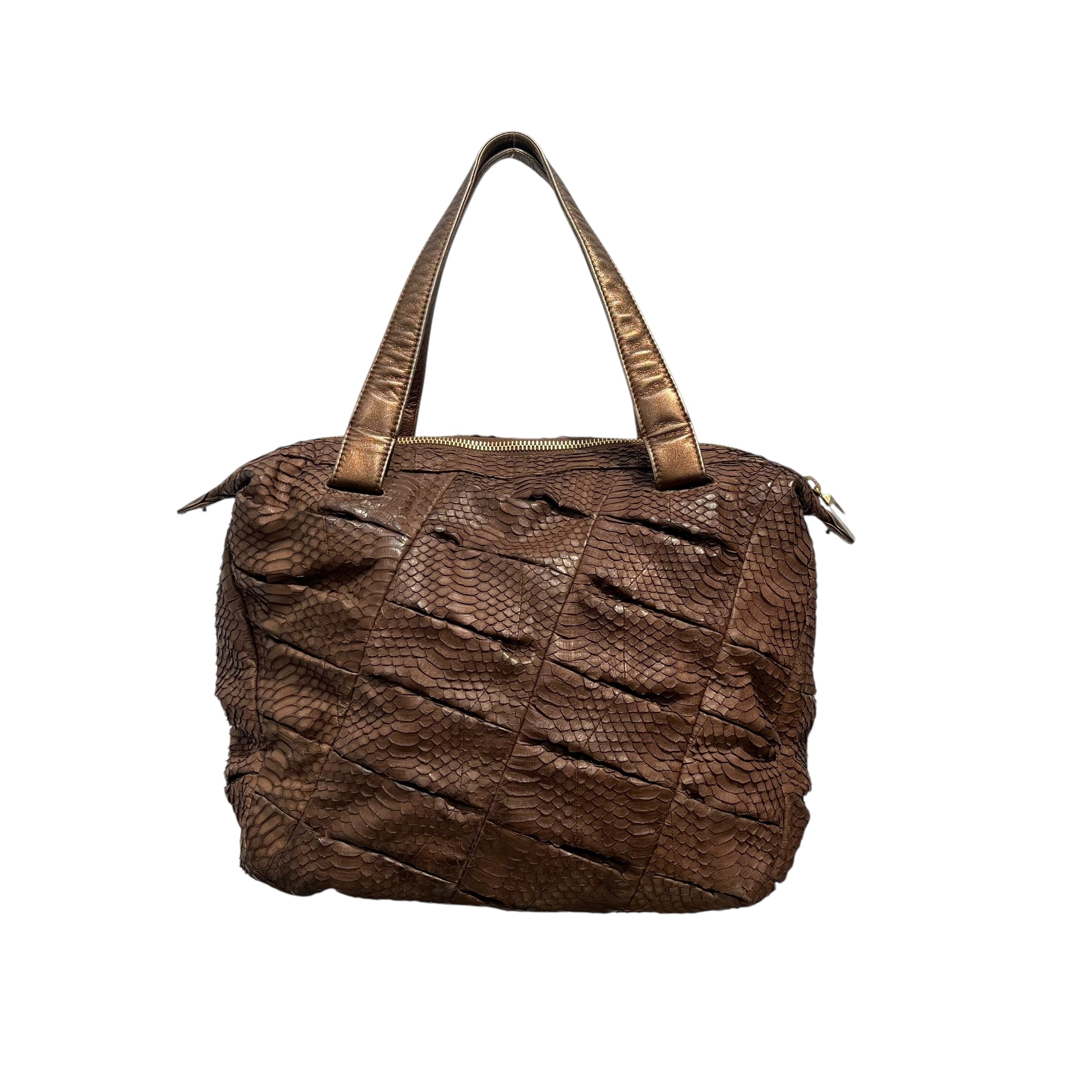 Christian Louboutin/Bag/FREE/Animal Pattern/Leather/BRW/SNAKESKIN CLEAR ZIPPERS view 3