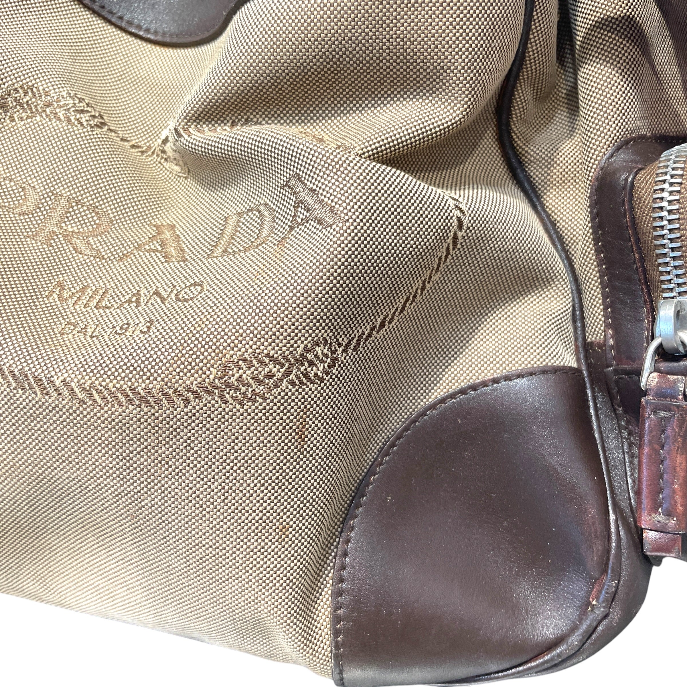 PRADA/Hand Bag/Cotton/BRW/Canapa Logo Hobo Bag view 5
