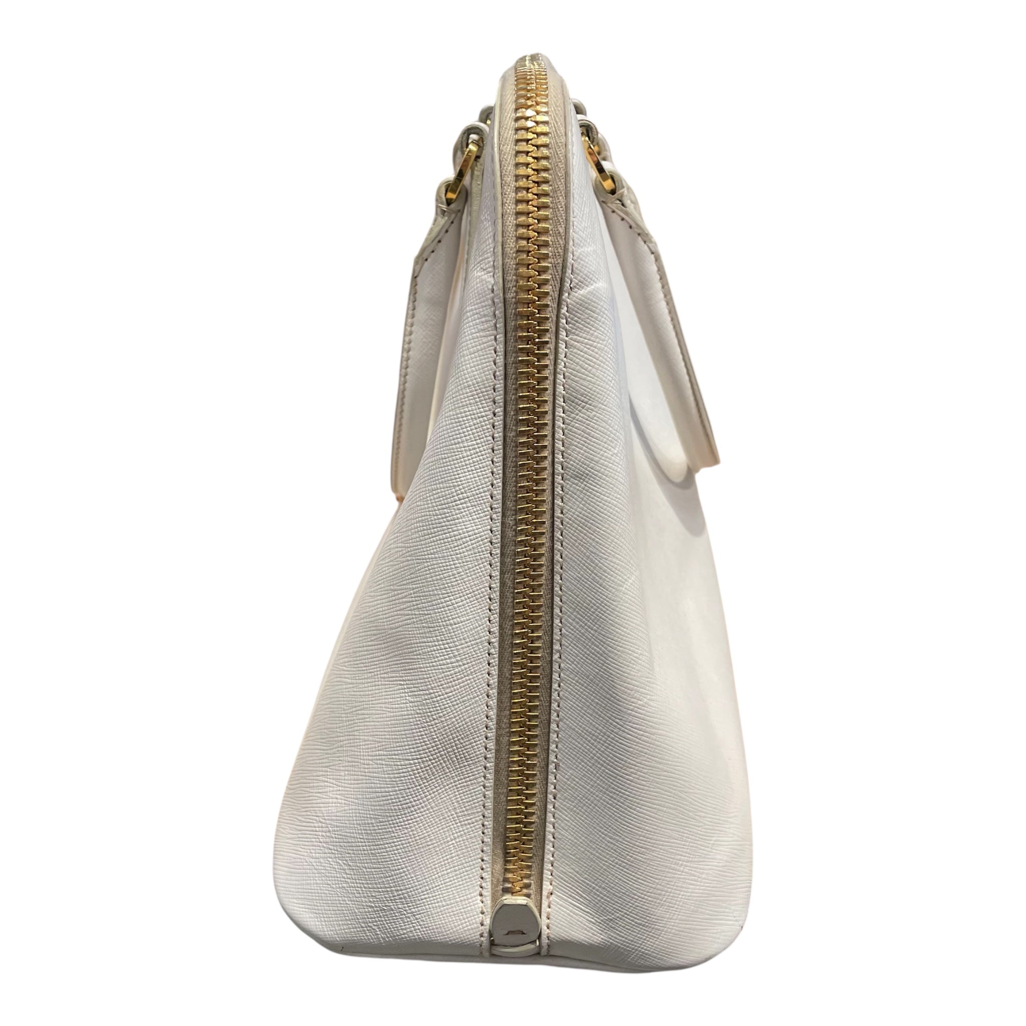 PRADA/Hand Bag/Leather/WHT/saffiano lux view 8