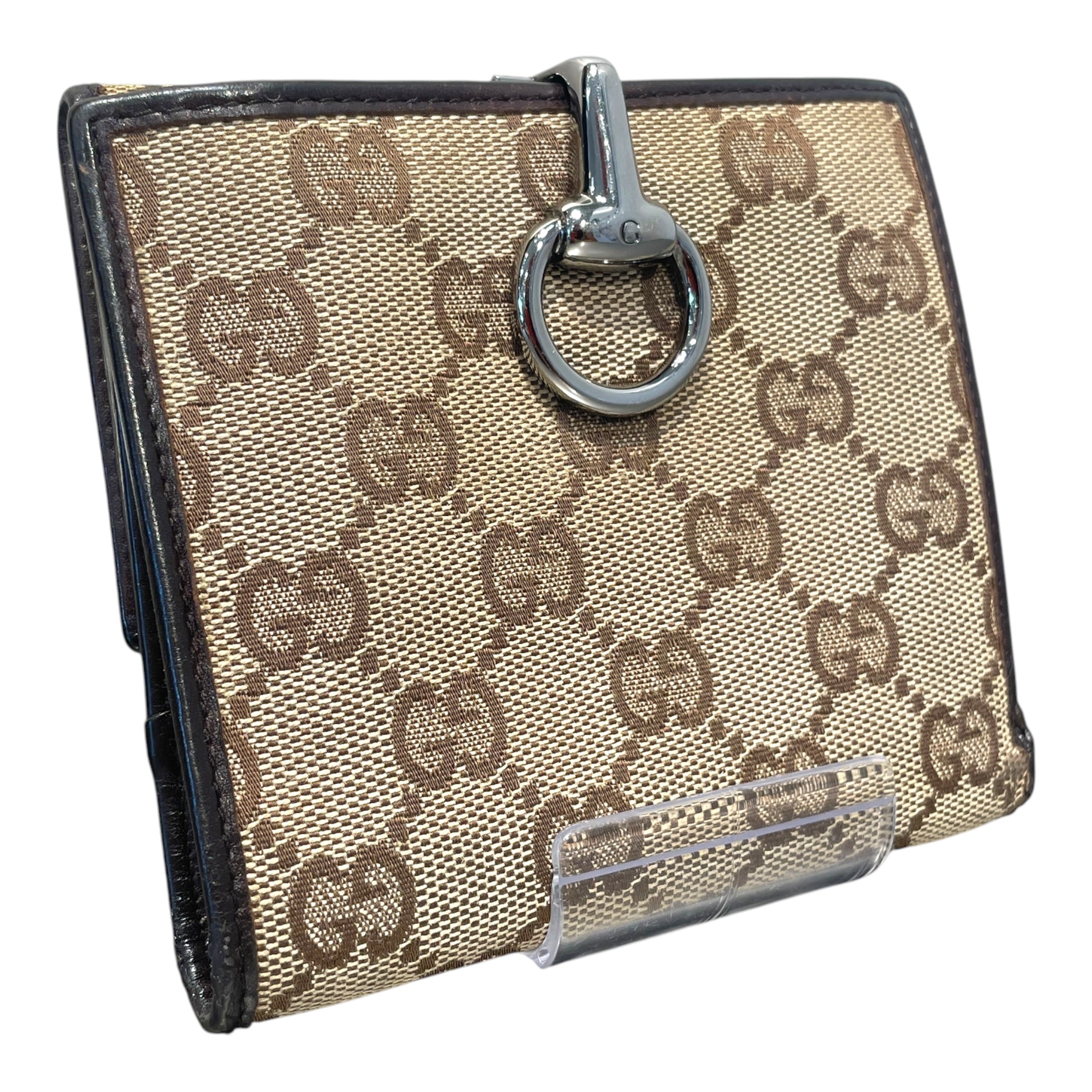 GUCCI/Bag/Monogram/Cotton/CML/Horsebit Compact Wallet view 1