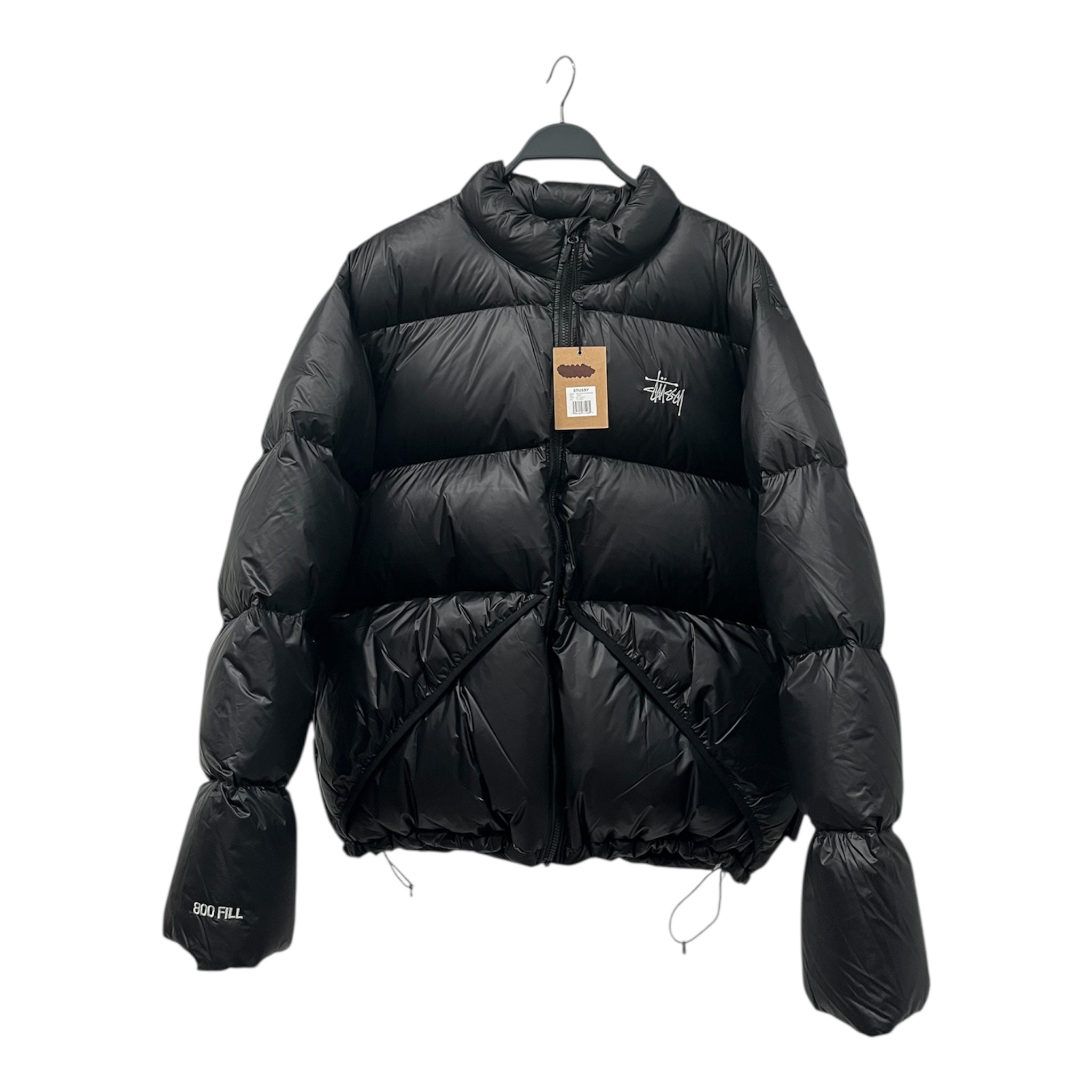 STUSSY/Puffer Jkt/XL/Nylon/BLK/FRONT LOGO view 1