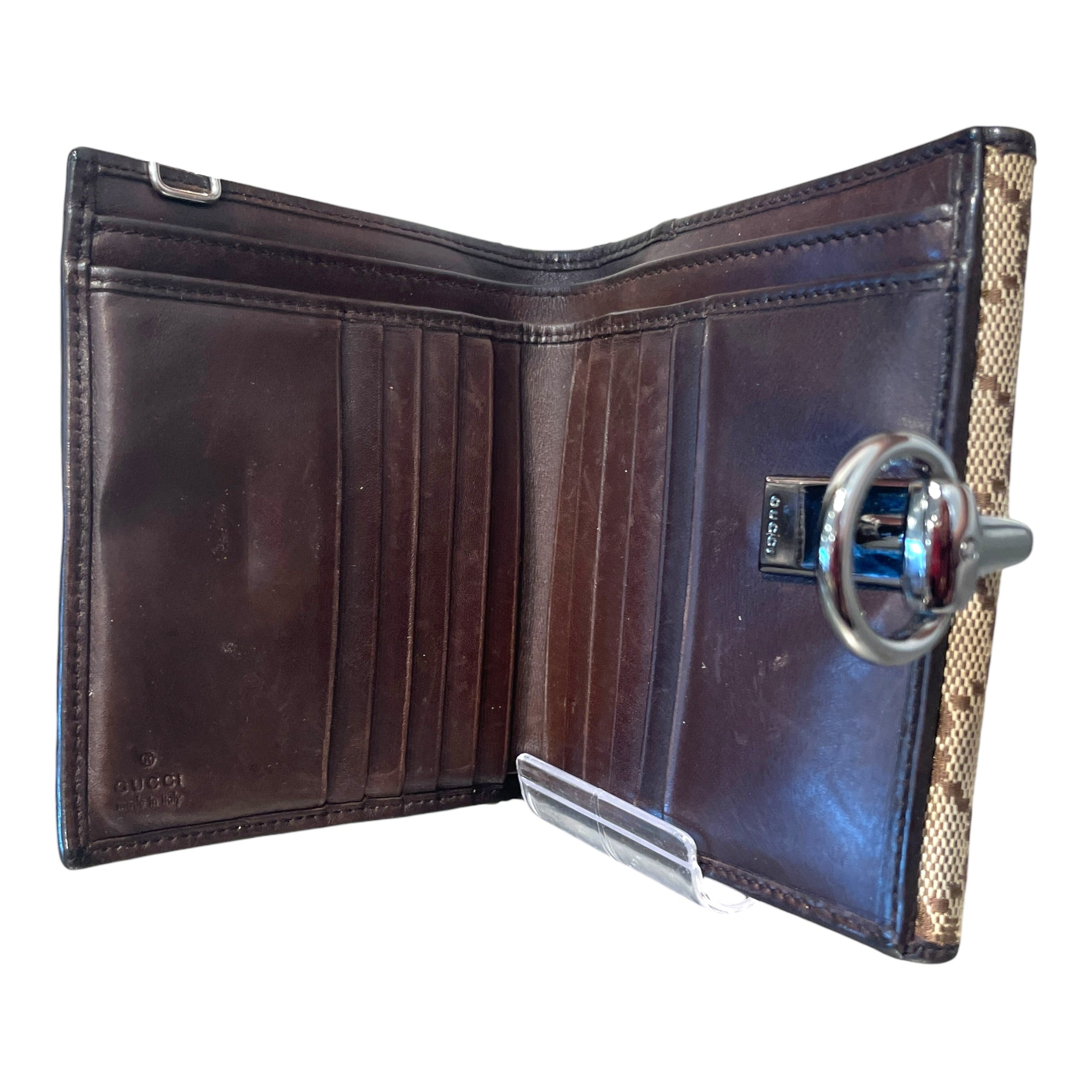 GUCCI/Bag/Monogram/Cotton/CML/Horsebit Compact Wallet view 3